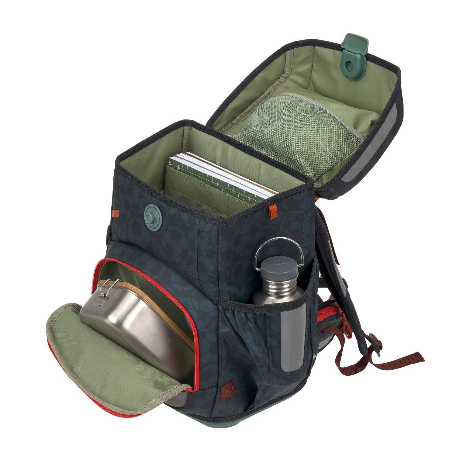 Lässig Schulranzen-Set Light, Unique Football deep blue