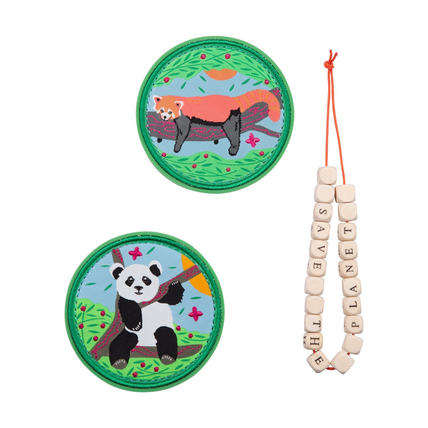 DerDieDas Wechselbuttons 3 teilig Pink Planet