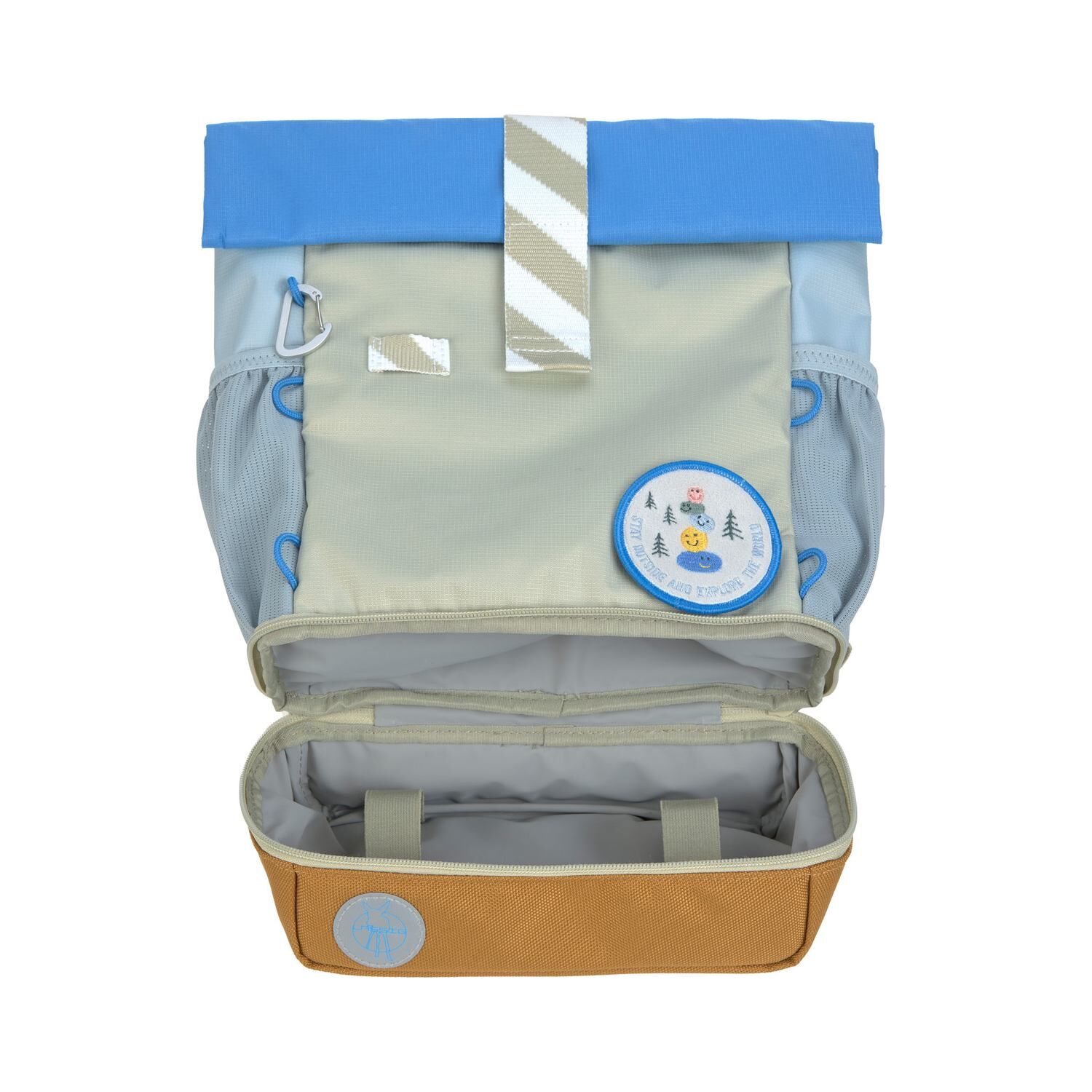 Lässig Kinderrucksack - Mini Rolltop Backpack Sunny Explorer, Grün Blau