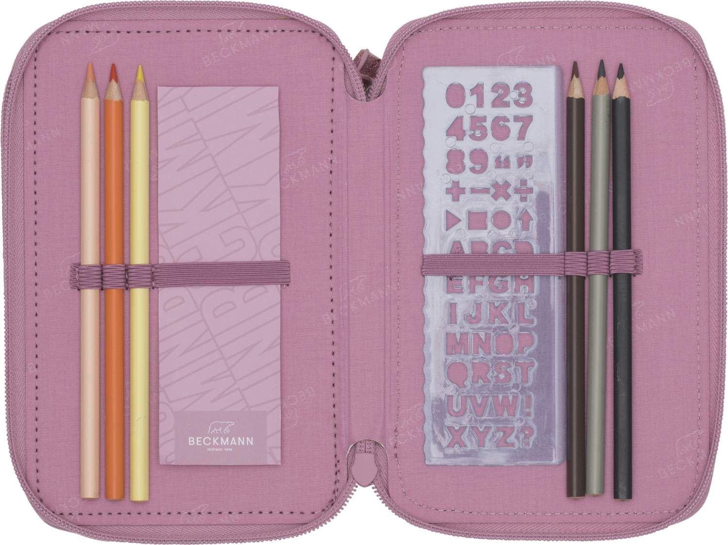 Beckmann 3-Fâchrige Federmappe Pink