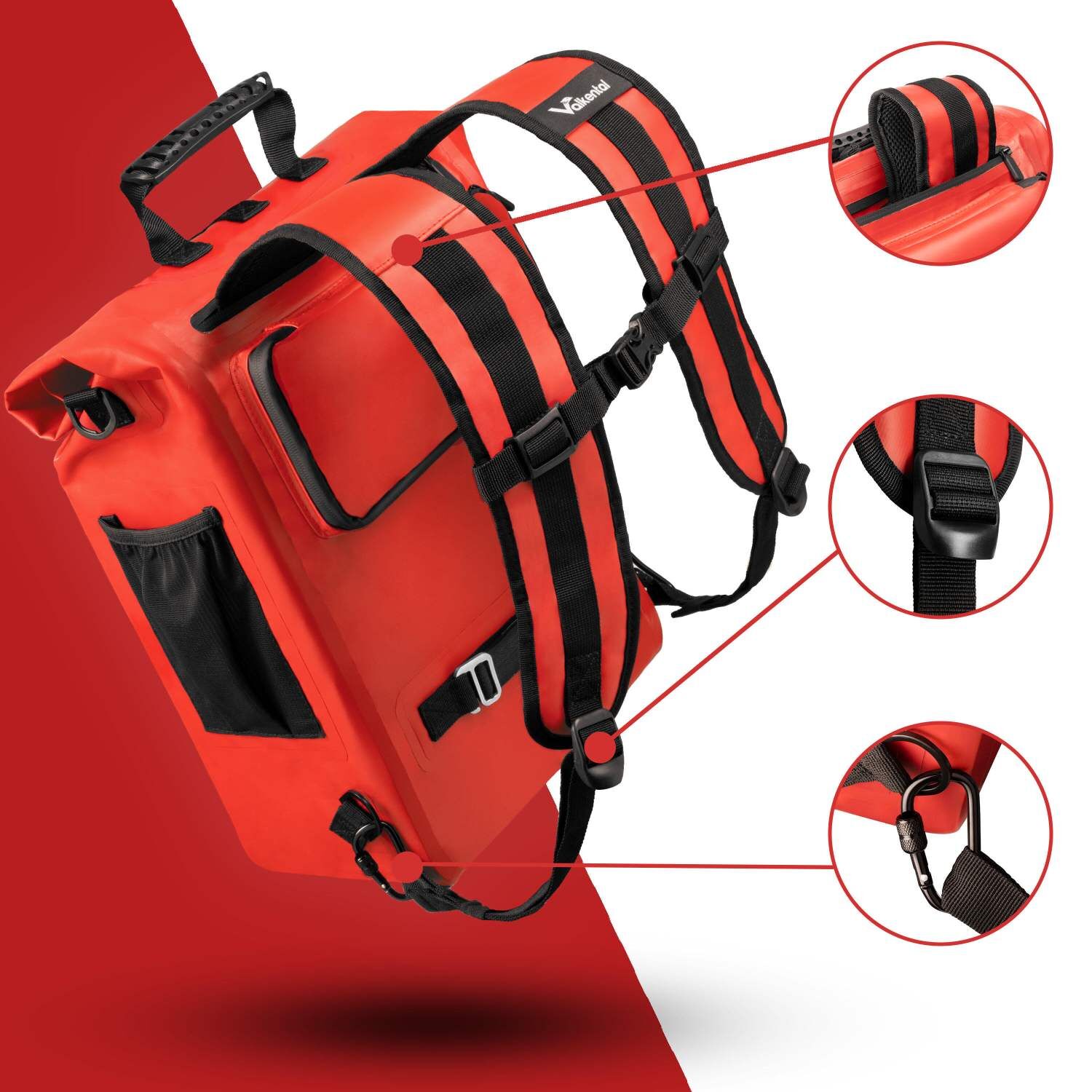 Valkental ValkOne 3in1 Fahrradtasche - Rot