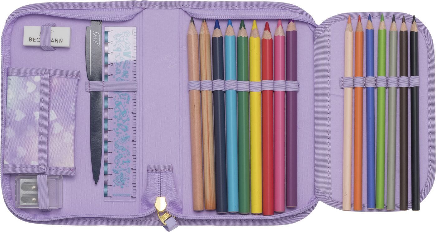 Beckmann Schulranzenset Active Air FLX - 6-Tlg. Set Unicorn Princess Purple