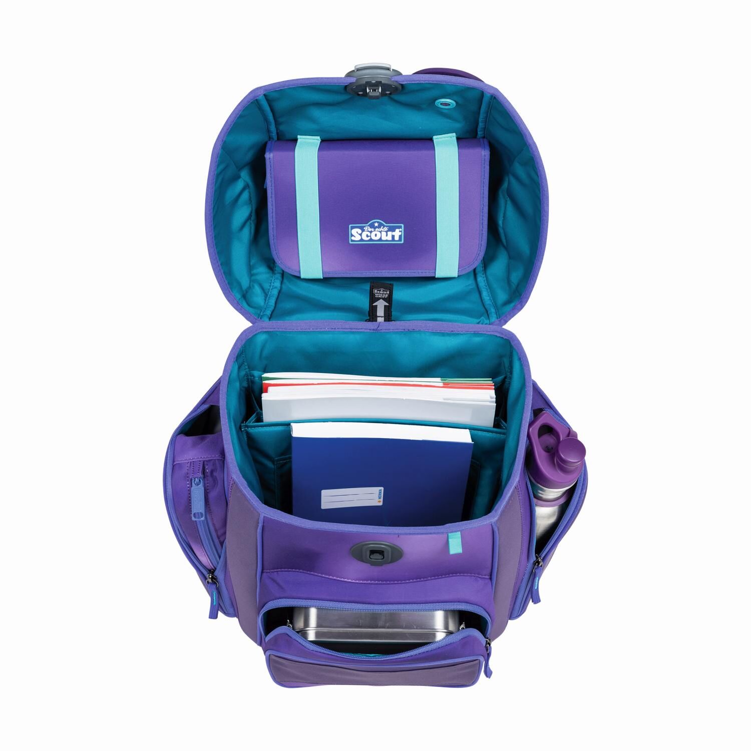 Scout Genius Exklusiv Superflash Purple Magic Schulranzen-Set 4-teilig Scout Genius Exklusiv Superflash Purple Magic Schulranzen-Set 4-teilig