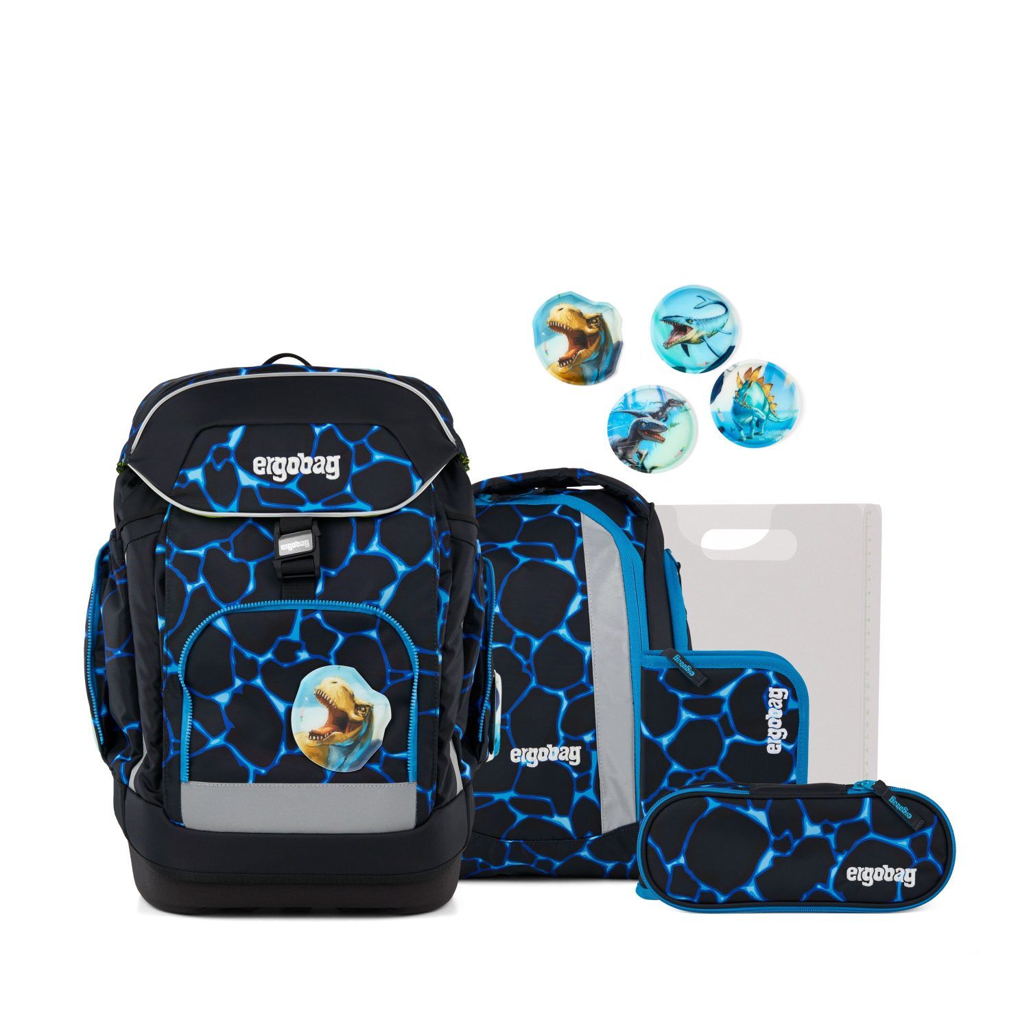 ergobag maxi Schulrucksack-Set Bärassic Garden