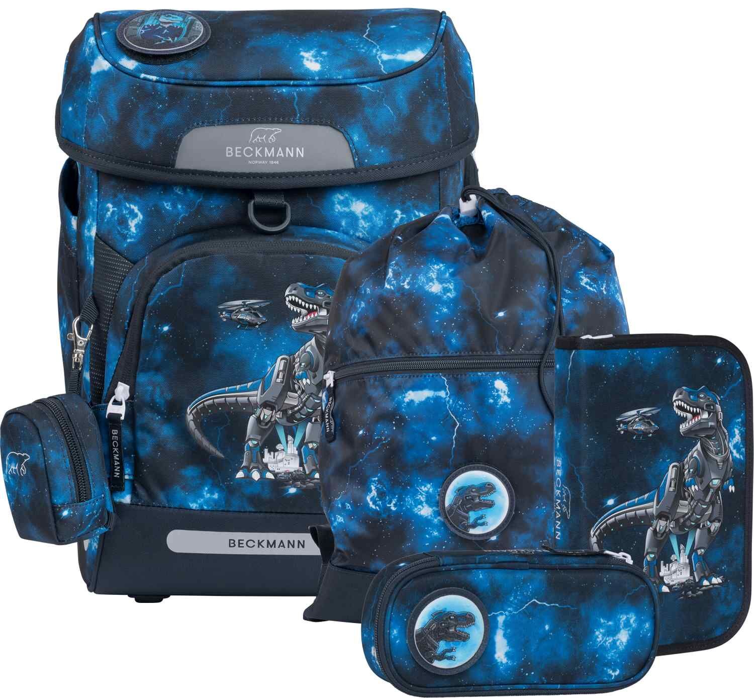 Beckmann Schulranzenset Plus Air 6-teiliges Set Tech Rex