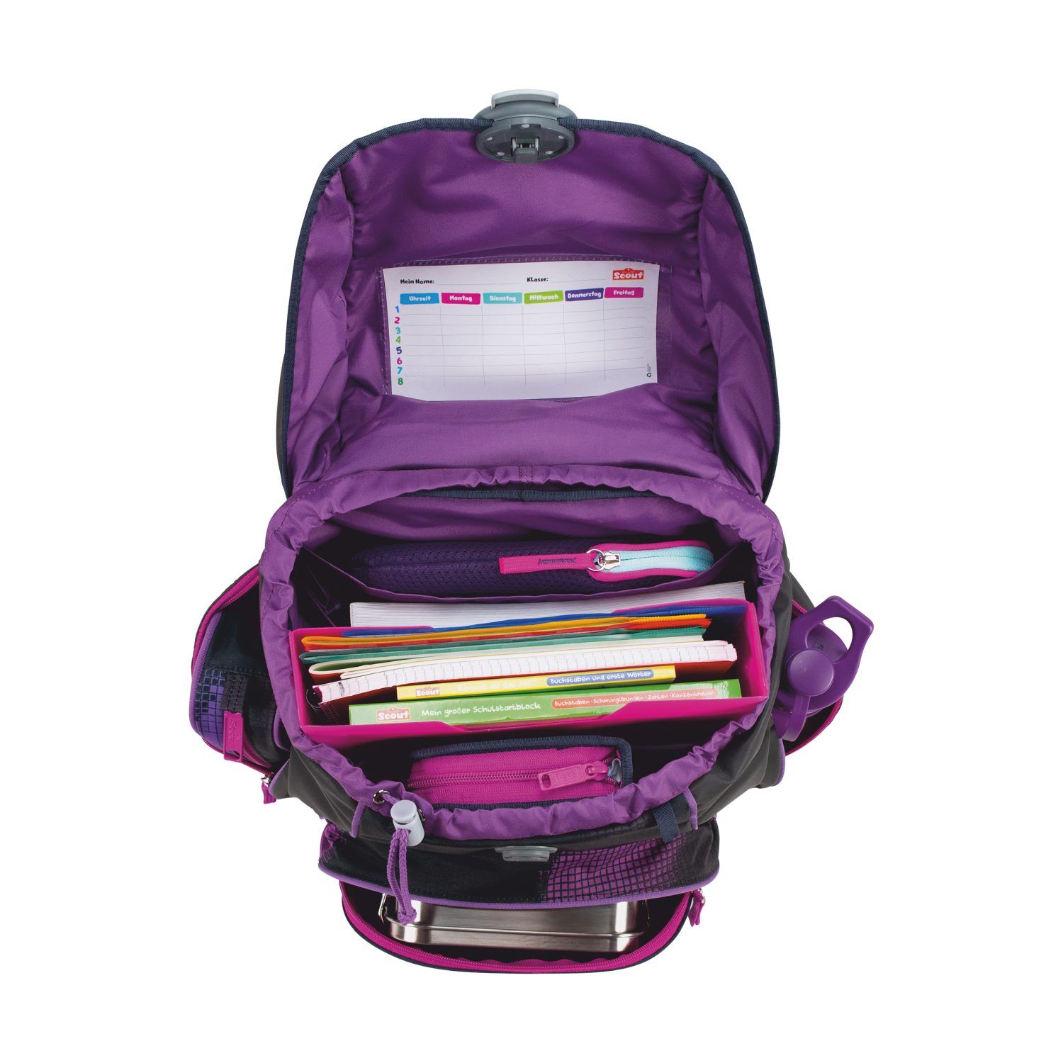 Scout Alpha Schulranzen-Set 4 teilig Set Movie Star Pink Pixel