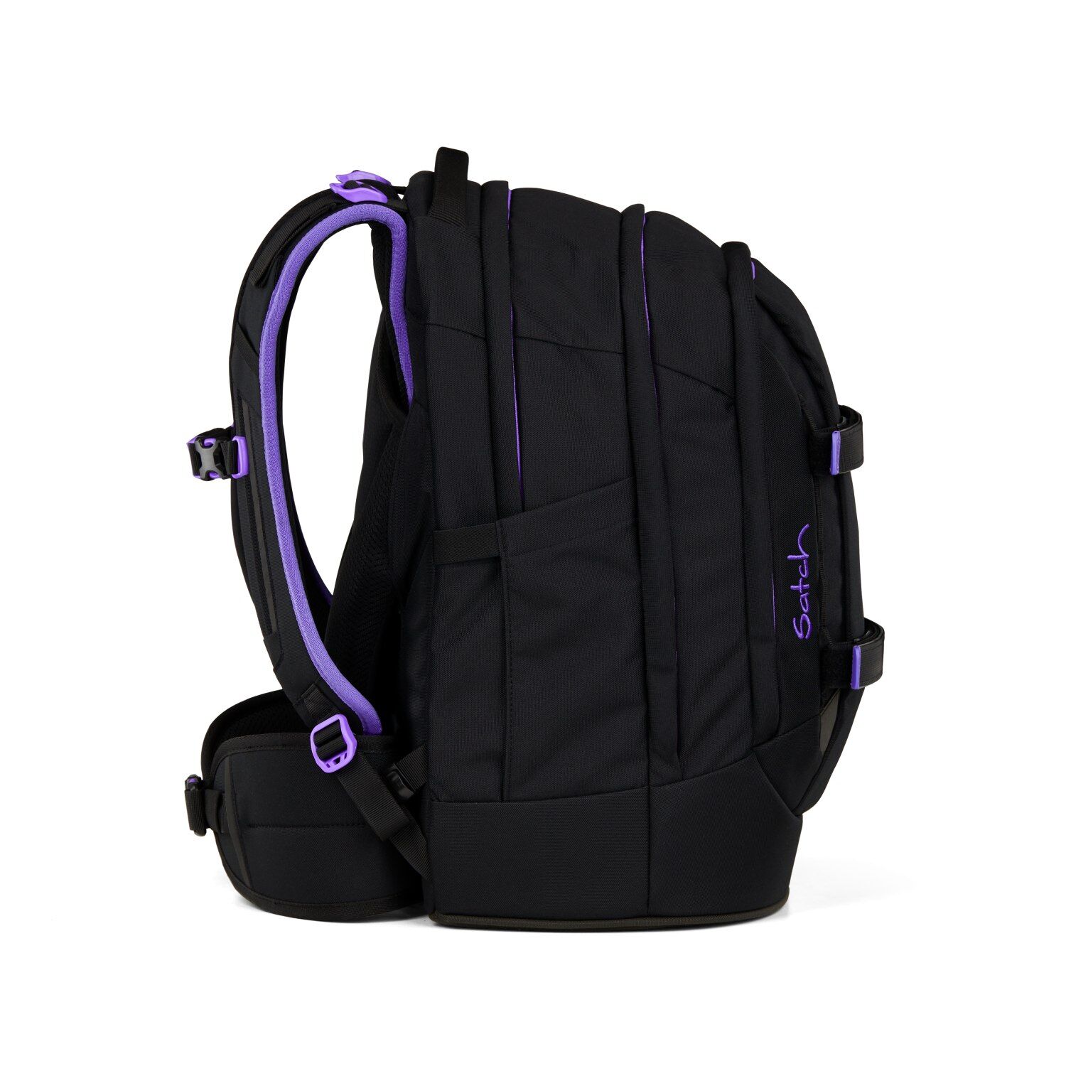 Satch pack Schulrucksack Purple Phantom schwarz