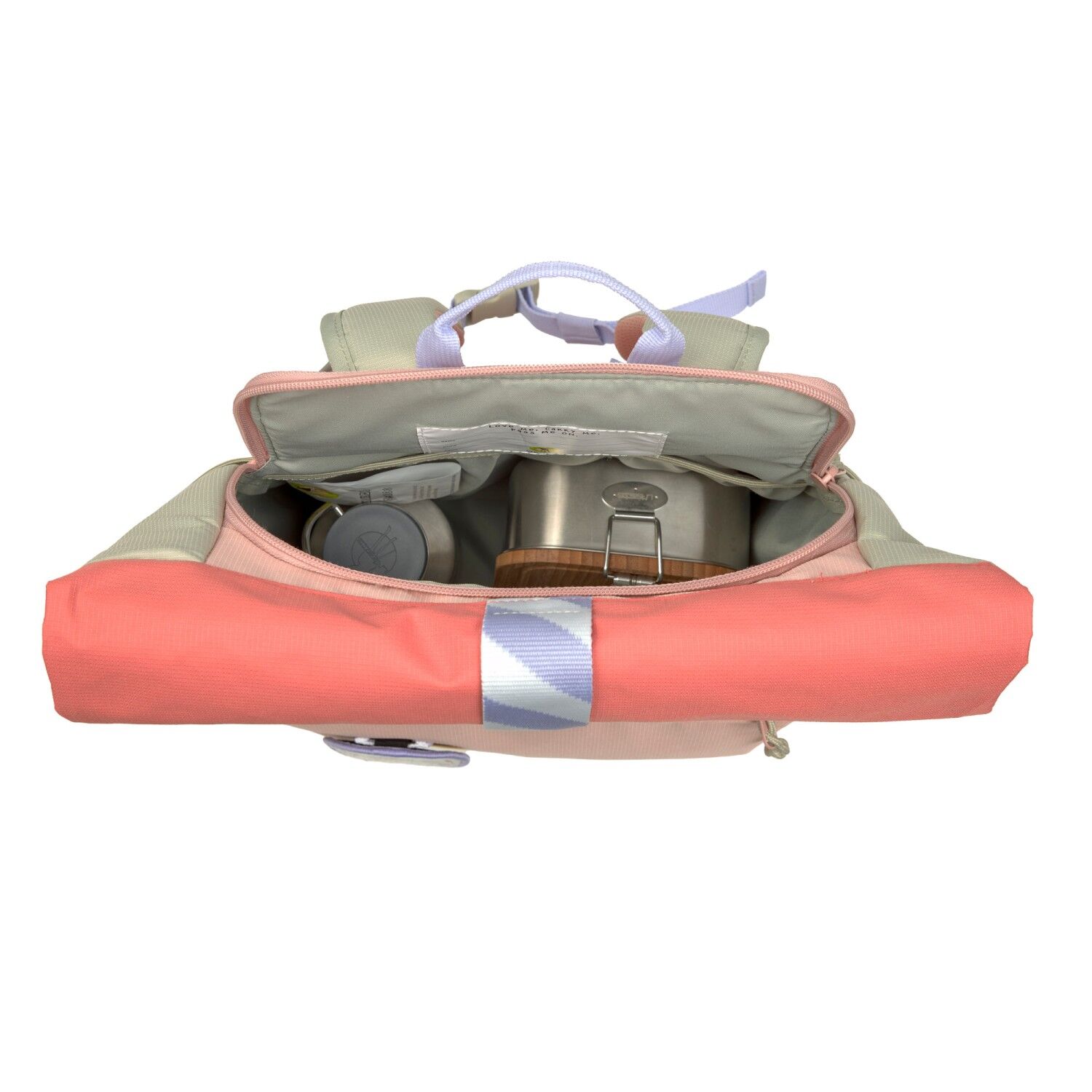 Lässig Kinderrucksack - Medium Rolltop Backpack Sunny Explorer Rosa Pink