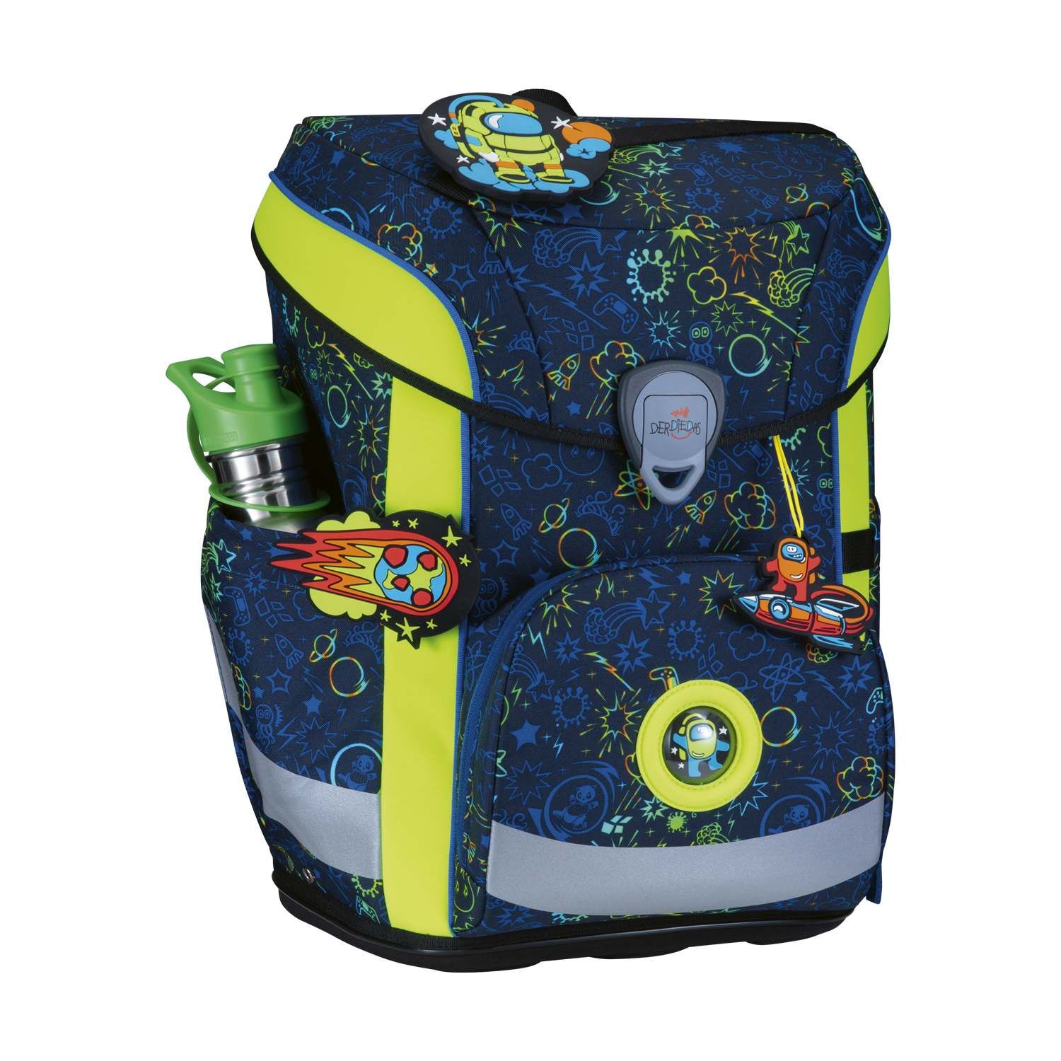 DerDieDas ErgoFlex Easy Neon Crazy Schulranzenset 5-teilig