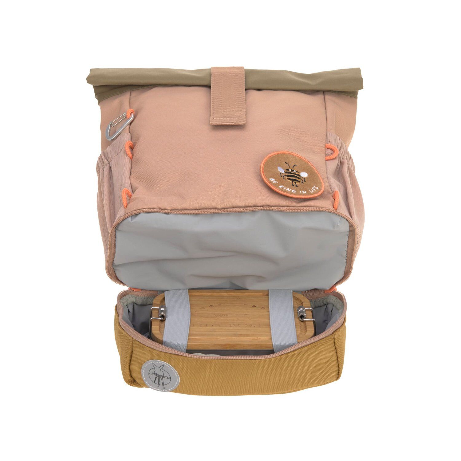 Lässig Kindergartenrucksack Rolltop - Nature, Nature hazelnut