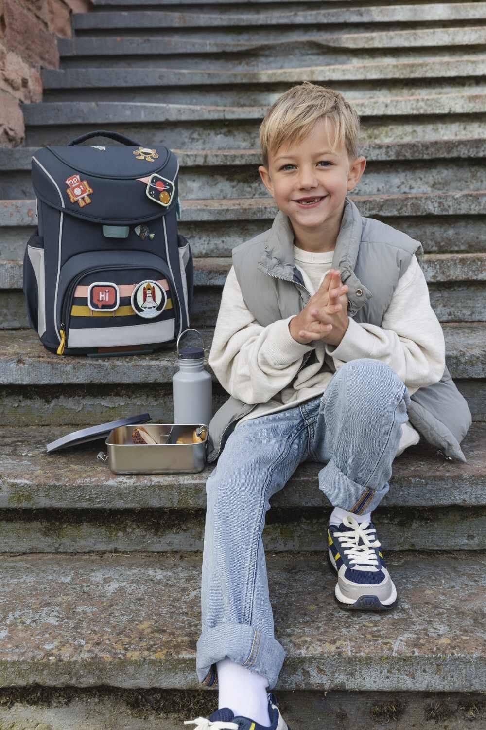 Lässig Schulranzen Set 7-teilig, Slim Unique navy Lässig Schulranzen Set 7-teilig, Slim Unique navy