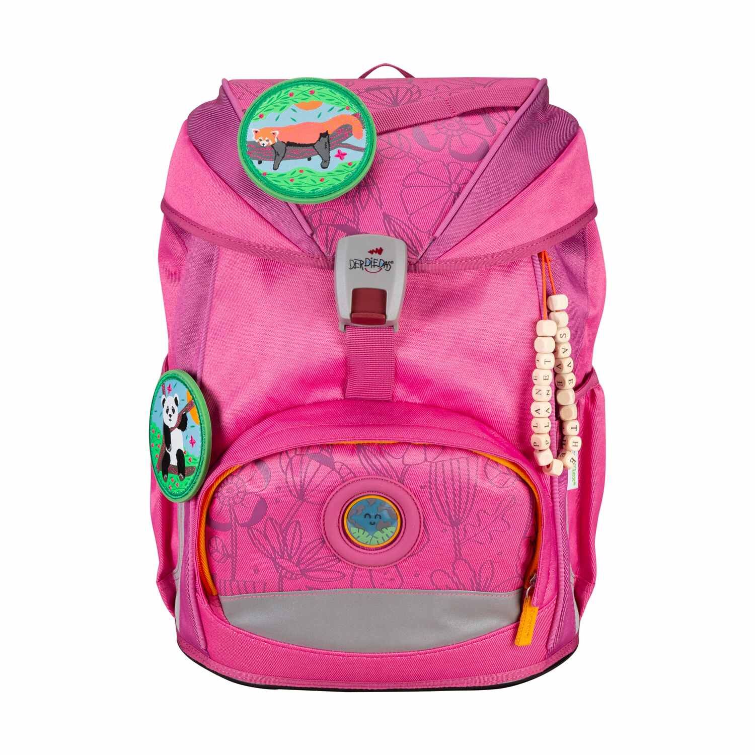 DerDieDas ErgoFlex ECO Schulranzenset 5 teilig Pink Planet