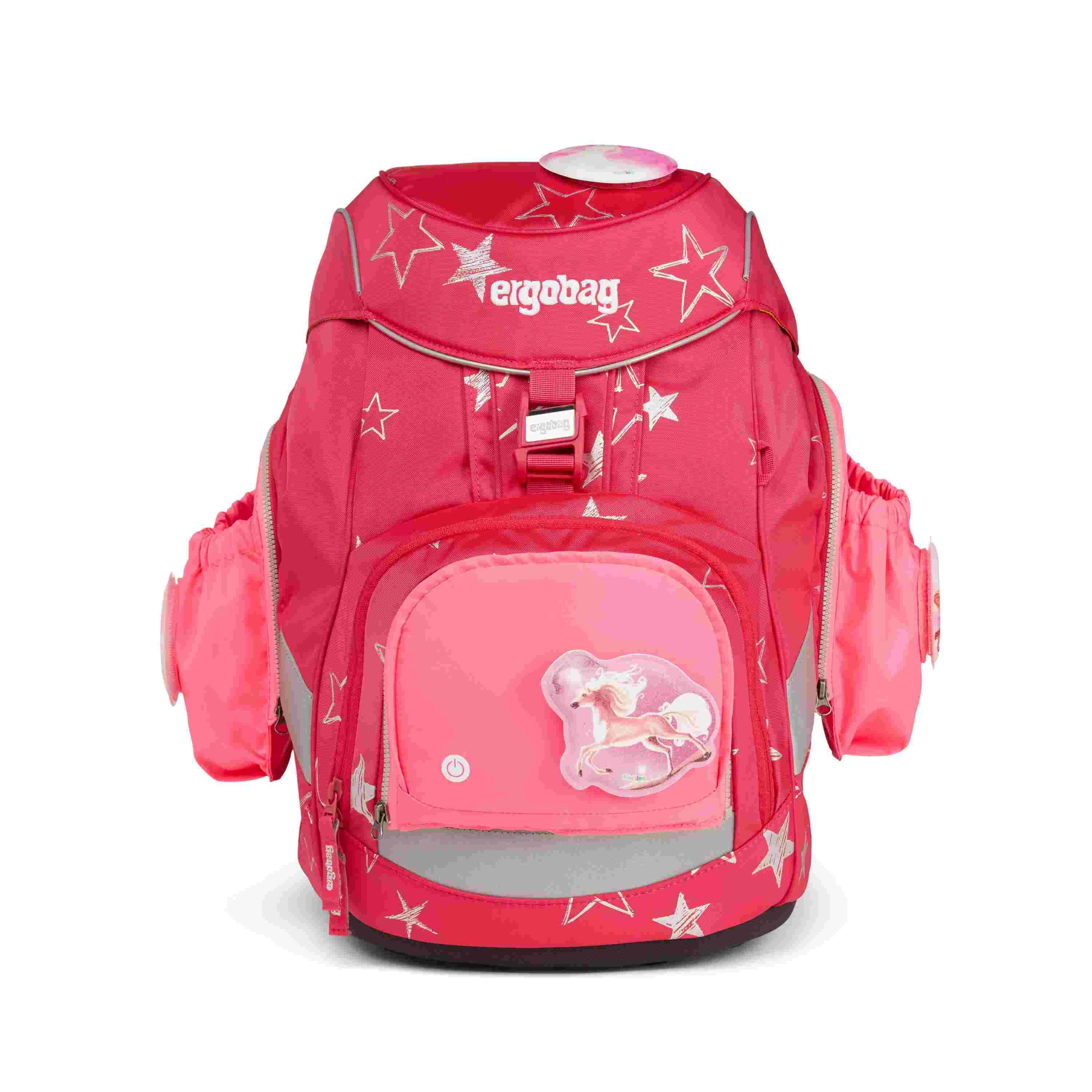ergobag Fluo LED Seitentaschen Zip-Set Pink