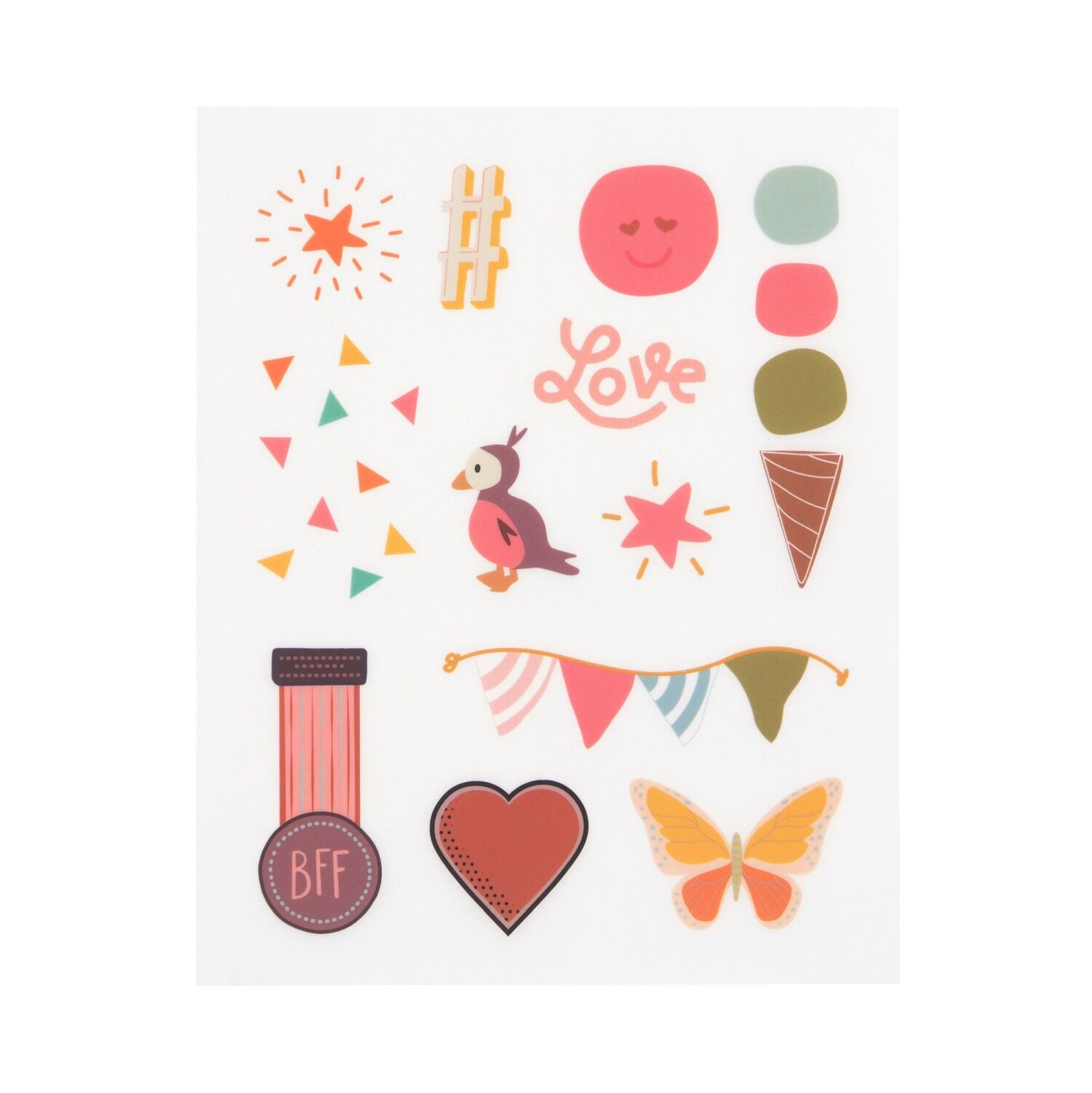 Lässig Transfer Sticker (3 Stk) - Rub on, Happy