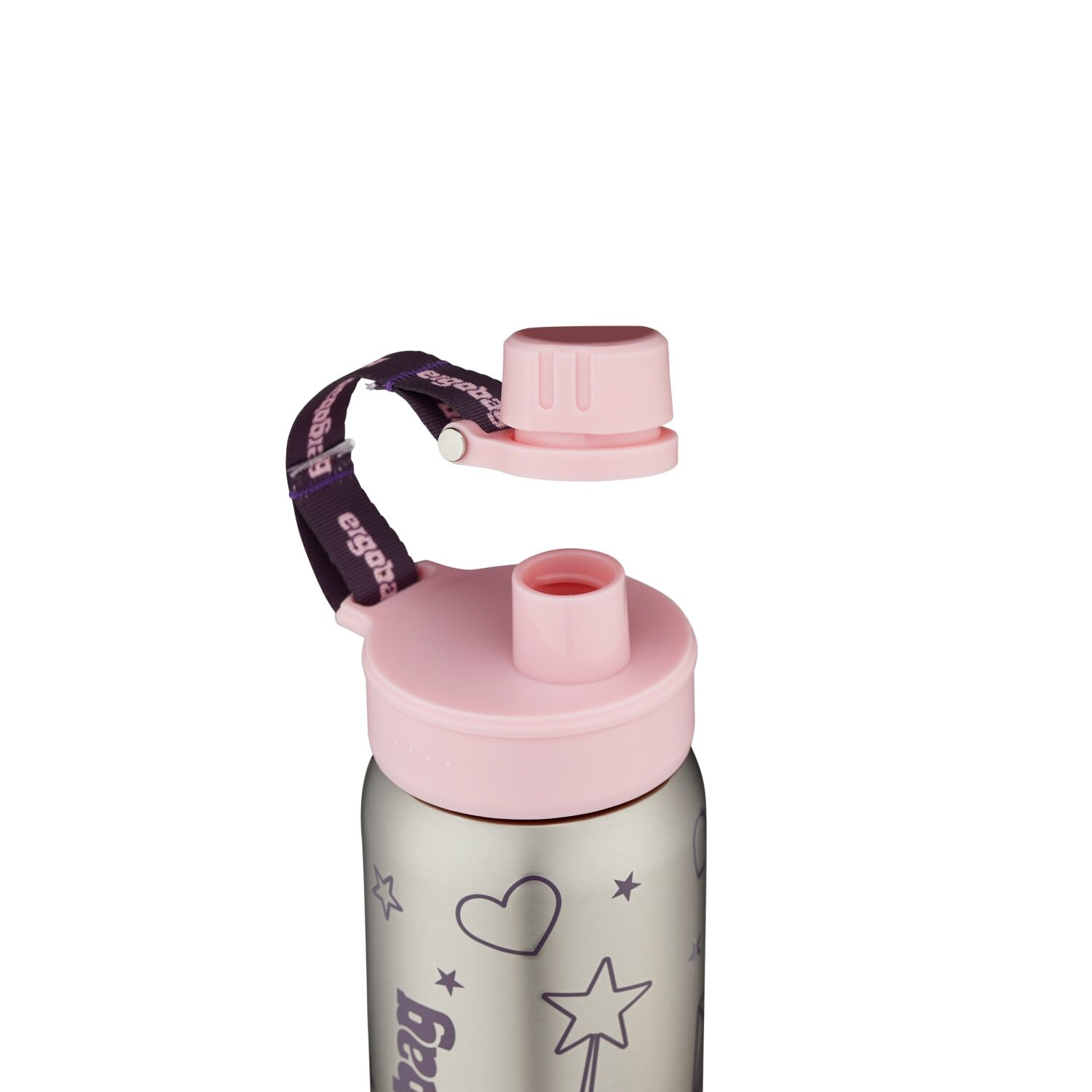 ergobag Edelstahl Trinkflasche Rosa