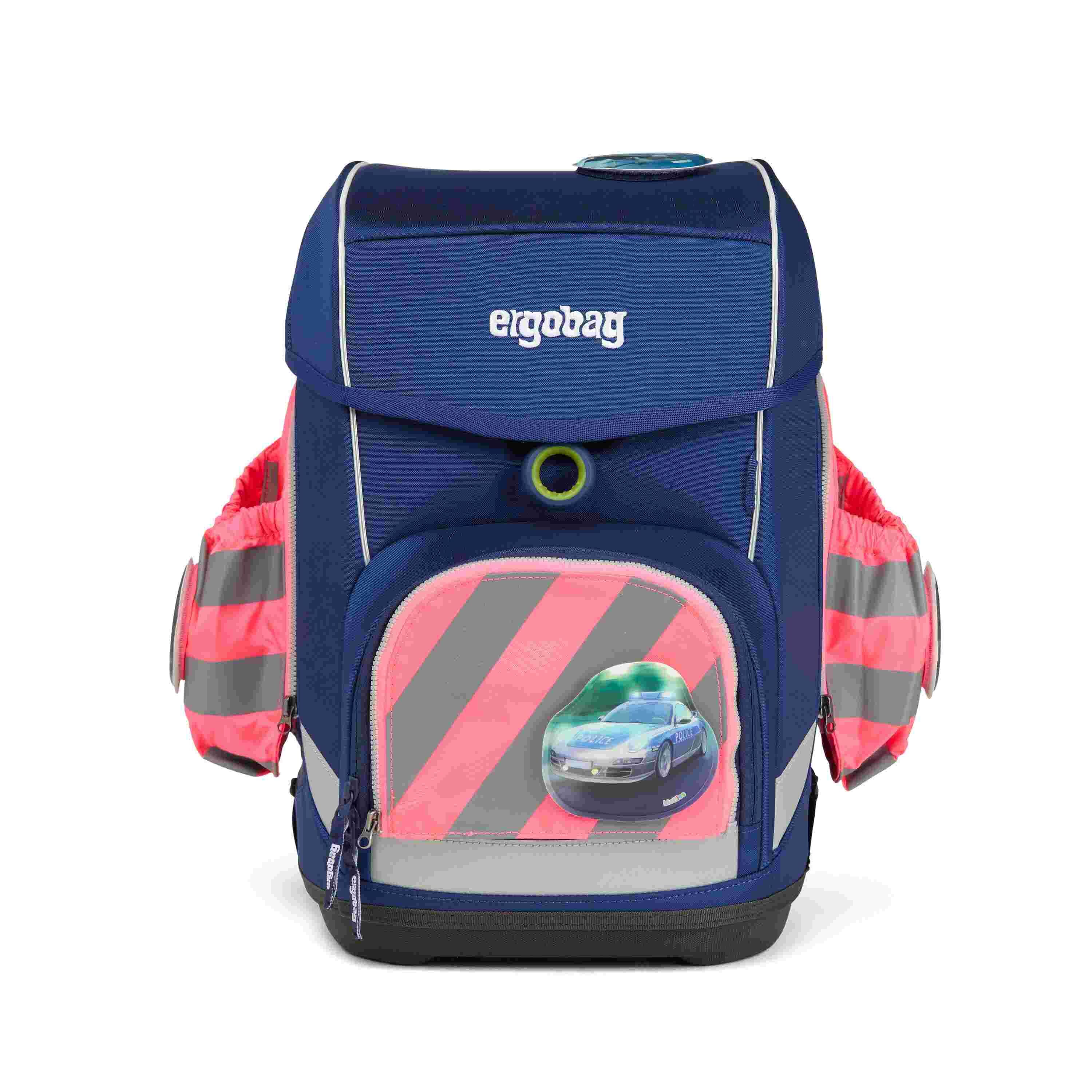 ergobag Fluo Seitentaschen Zip-Set mit Reflektorstreifen Pink