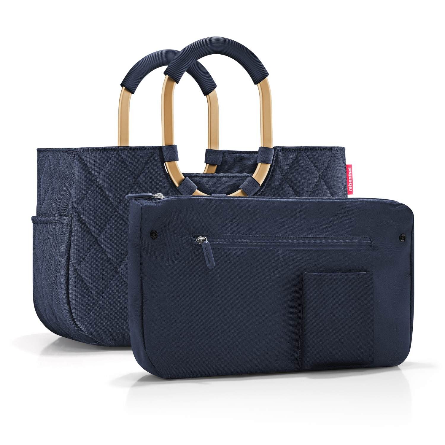 reisenthel loopshopper M frame rhombus midnight gold