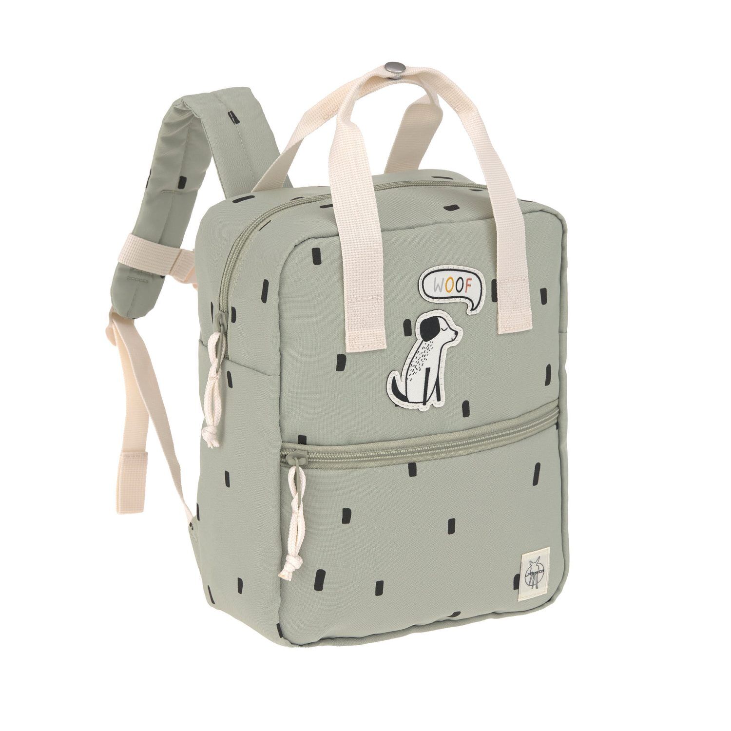 Lässig Kindergartenrucksack - Mini Square Happy Prints light olive