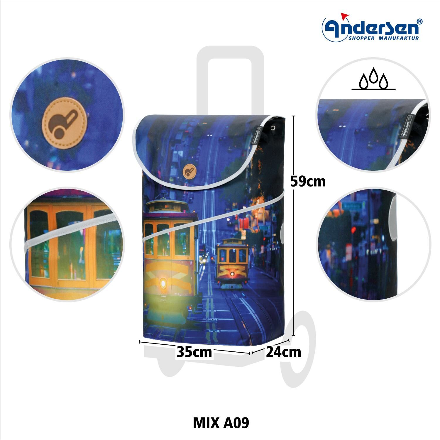 Andersen Einkaufstrolley Tasche MIX A09