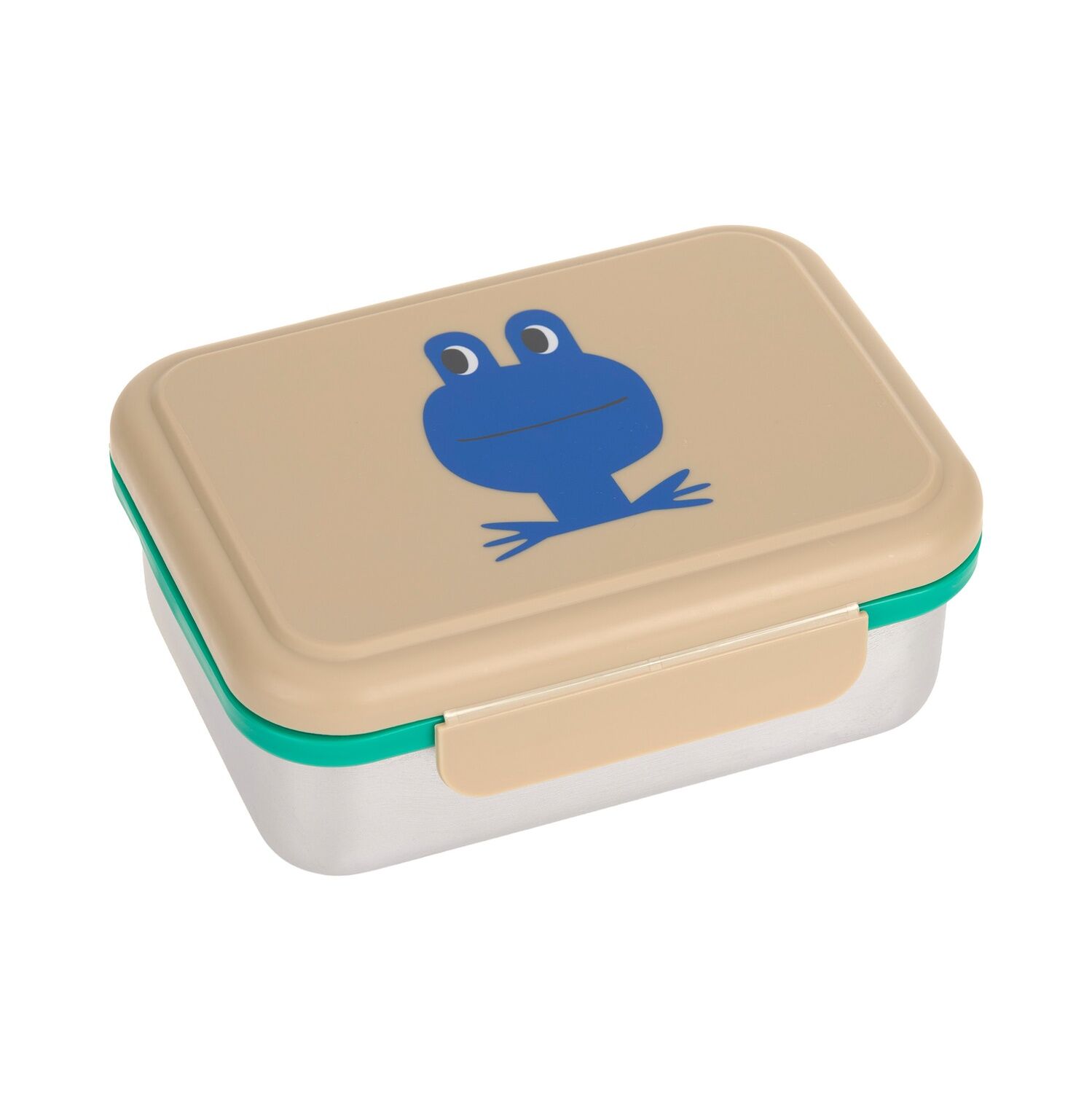 Lässig Brotdose Kinder - Edelstahl Lunchbox, Happy Trails Frog