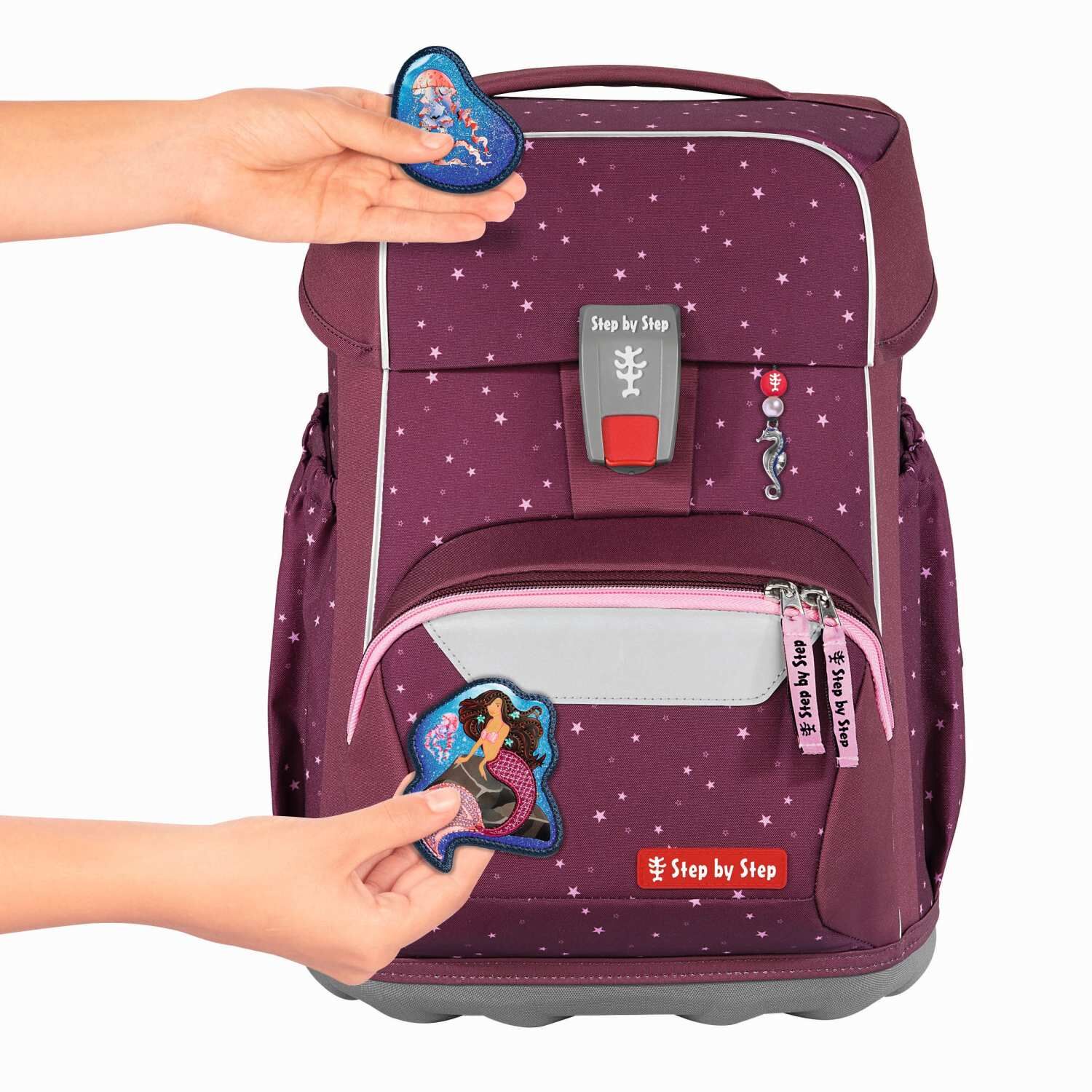 Step by Step BASIS Schulranzen-Set „Berry Stars“, 4-teilig