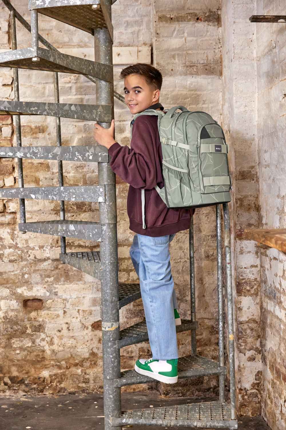 Lässig Schulrucksack BOLD Origin Curve sage