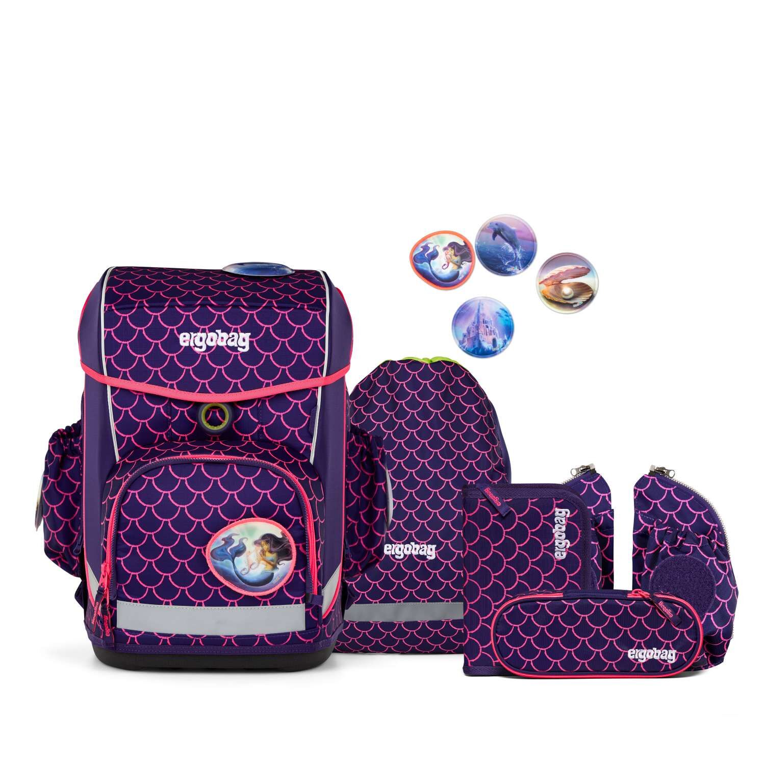 ergobag cubo light Schulranzen-Set PerlentauchBär