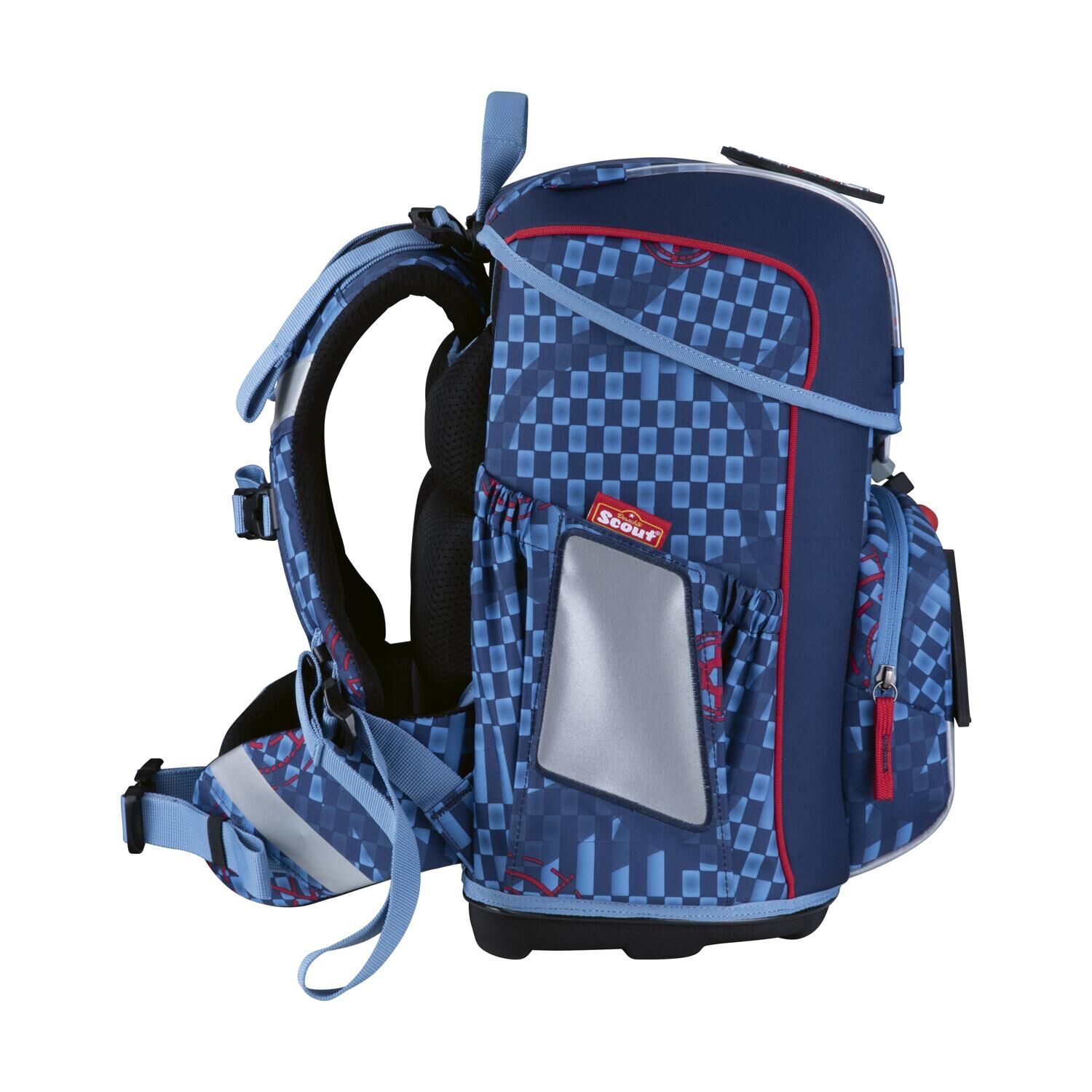 Scout Neo Schulranzen-Set 4 teilig Safety Light Space Explorer