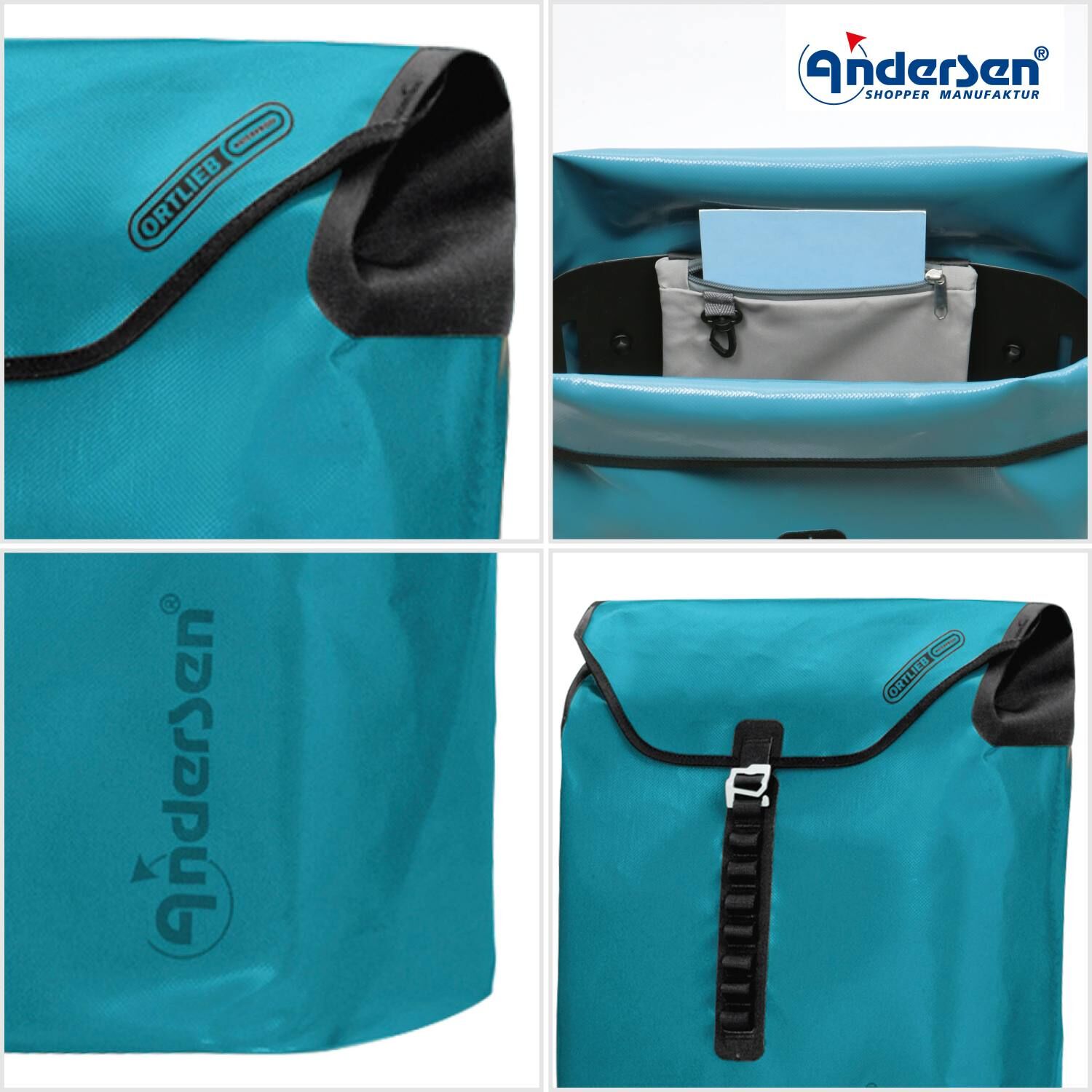 Andersen Einkaufstrolley Tasche Ortlieb petrol
