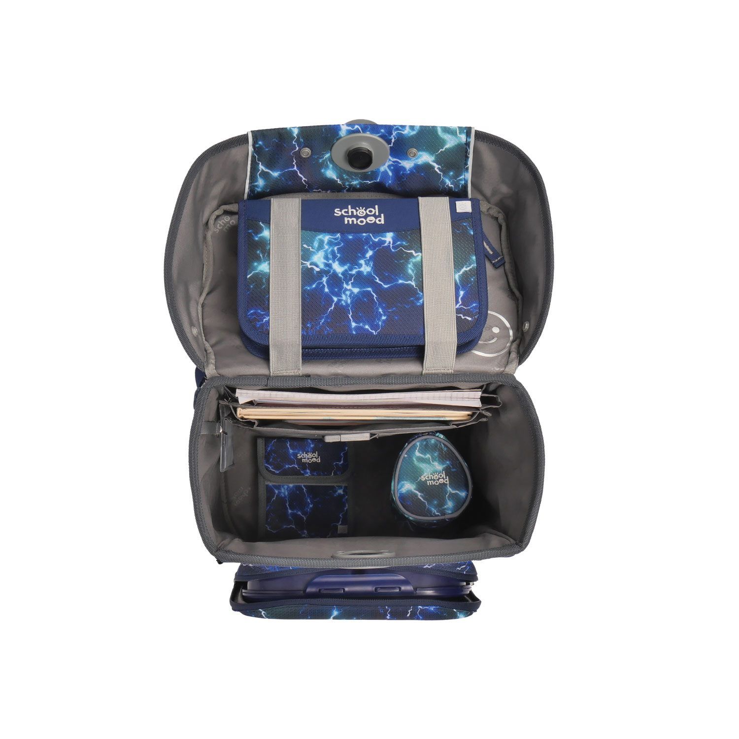 School Mood Champion Maxx Pro Felix (Wolf), 7-tlg. Schulranzenset