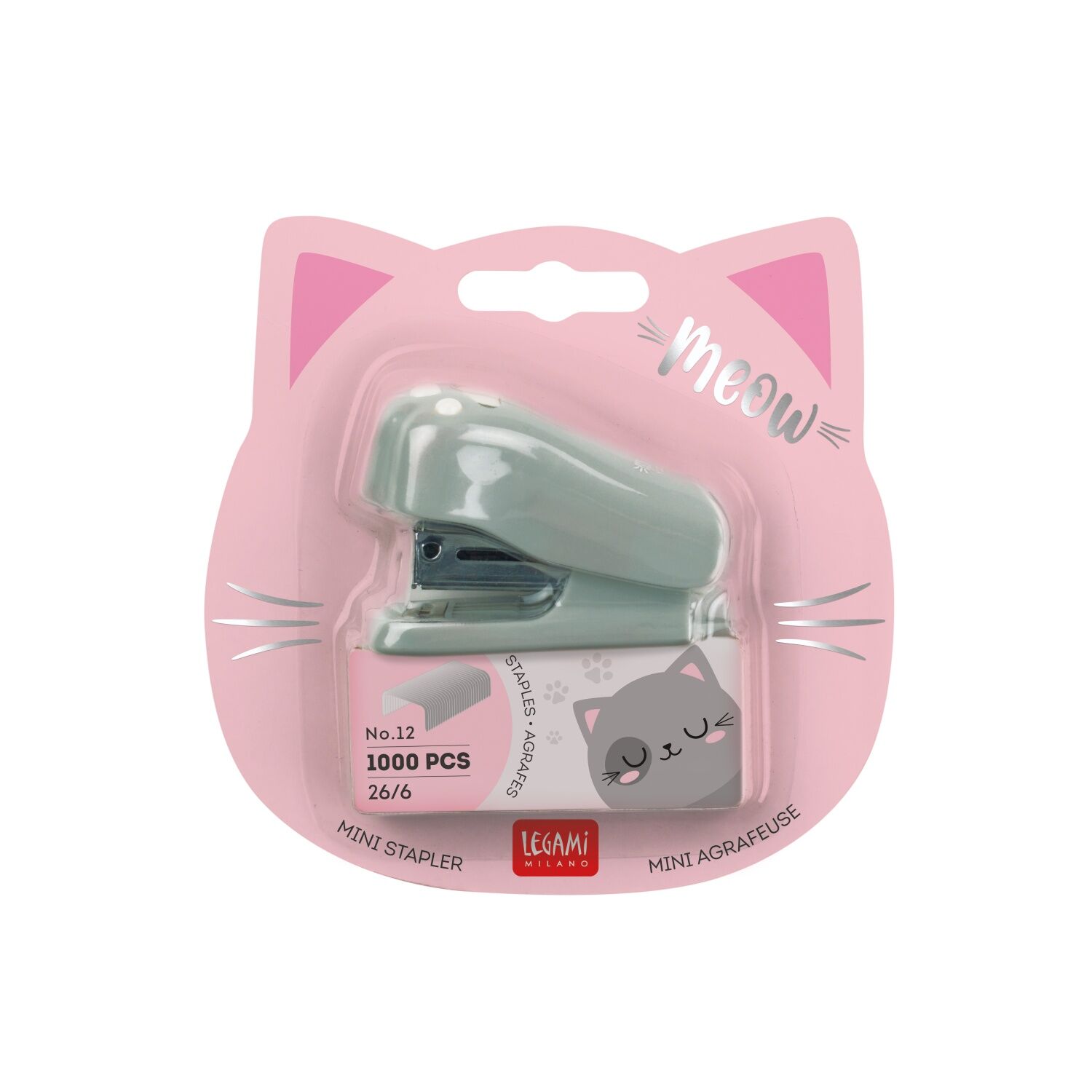 Legami Mini-Heftzange - MEOW - KITTY