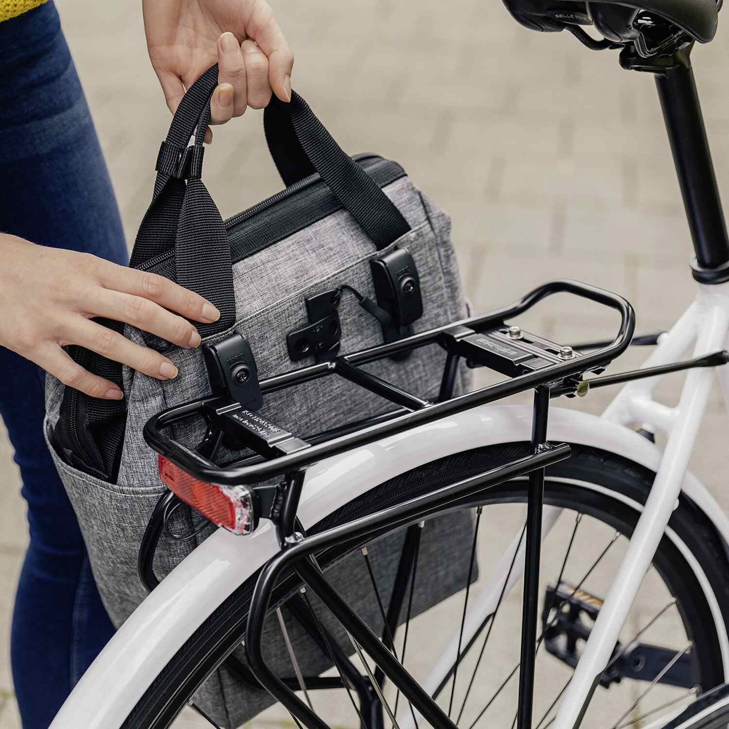 KLICKfix Fahrradtasche ROOMY GT TWIST SKY ROSE