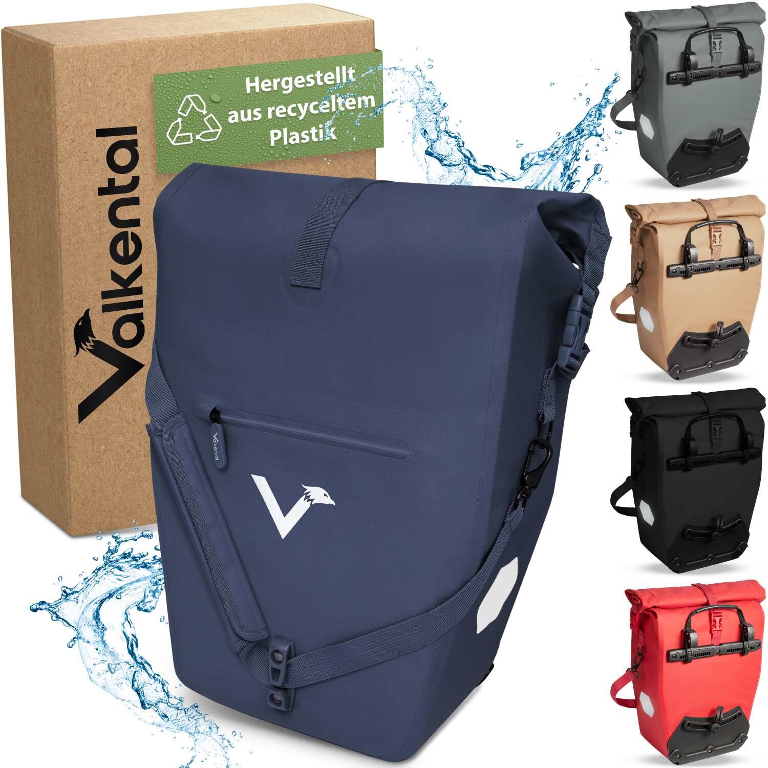 Valkental ValkOcean Fahrradtasche - Meeresblau
