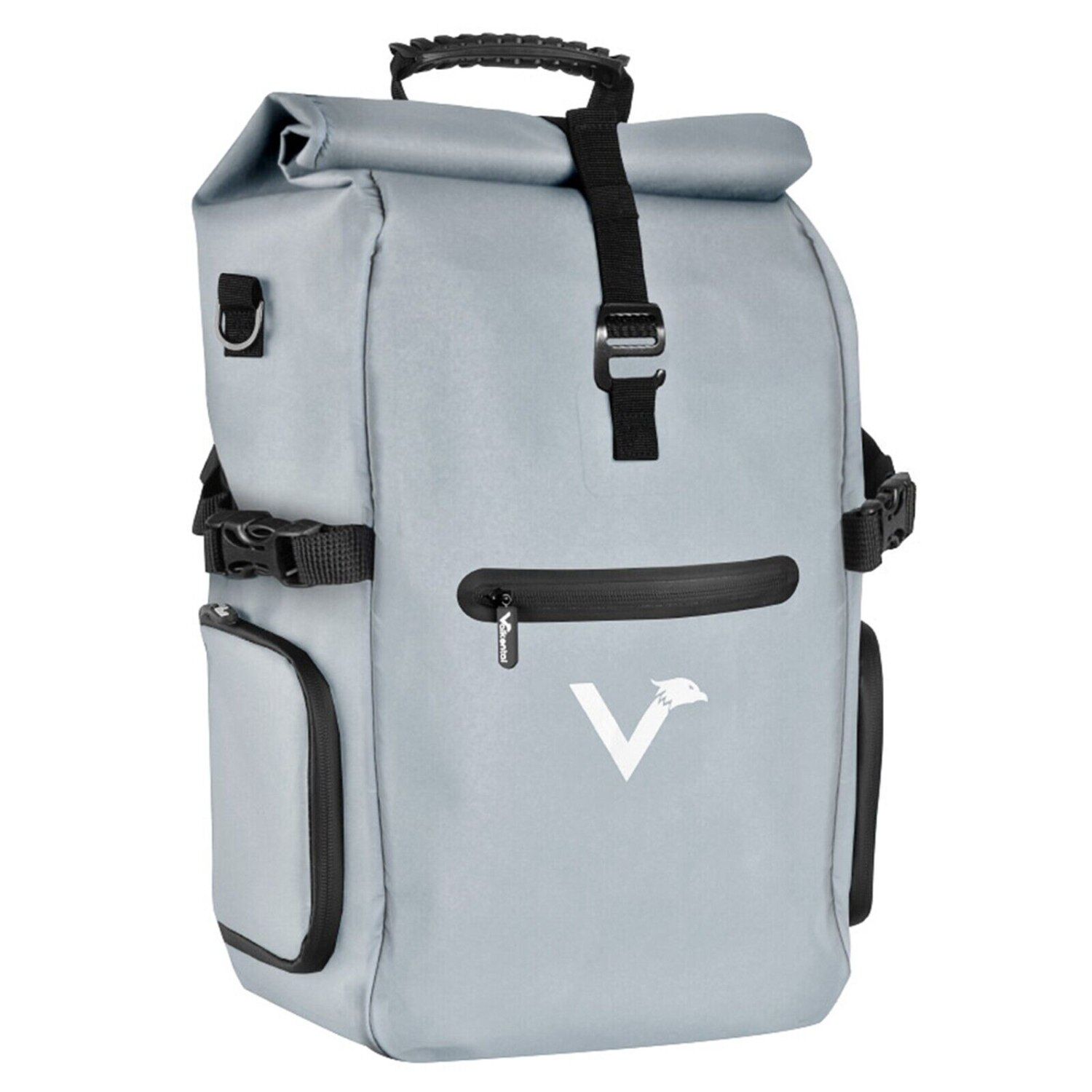 Valkental ValkPro 3in1 Fahrradtasche - Grau/Reflektierend