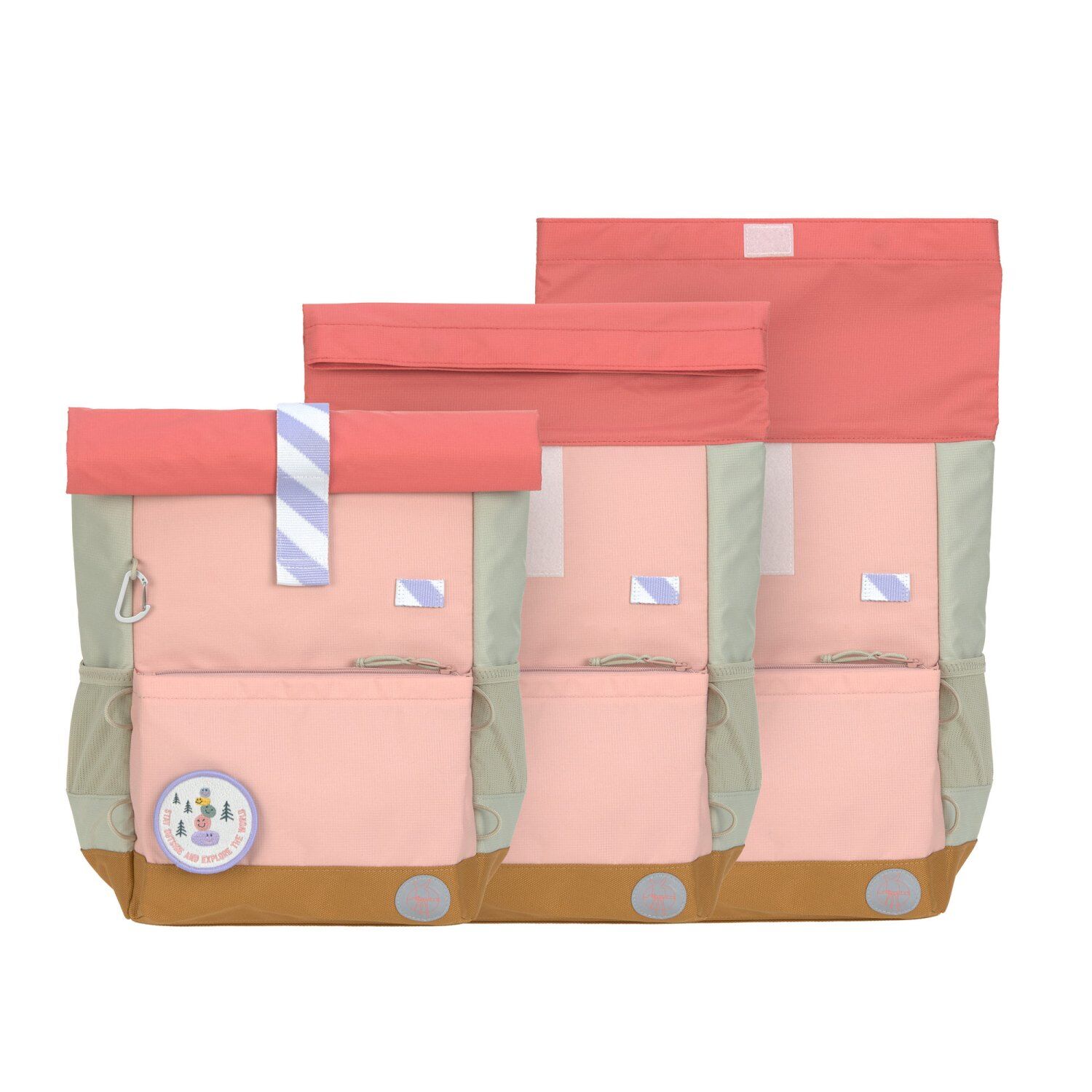 Lässig Kinderrucksack - Medium Rolltop Backpack Sunny Explorer Rosa Pink