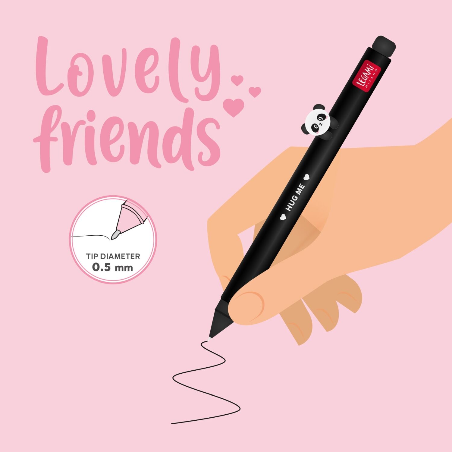 Legami Gelstift mit Tierdeko - LOVELY FRIENDS - PANDA