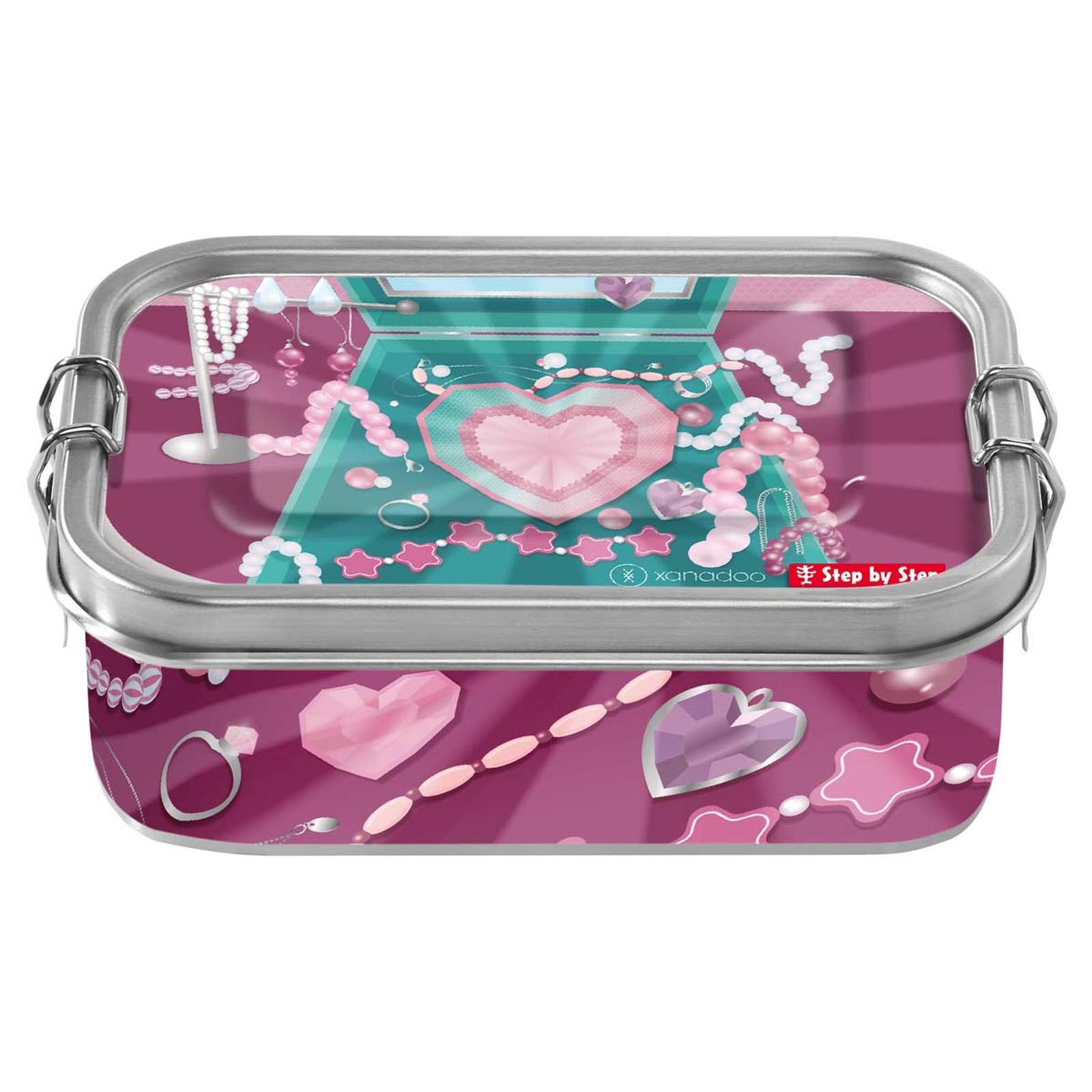 Step by Step Edelstahl-Lunchbox "Glitter Heart Hazle"