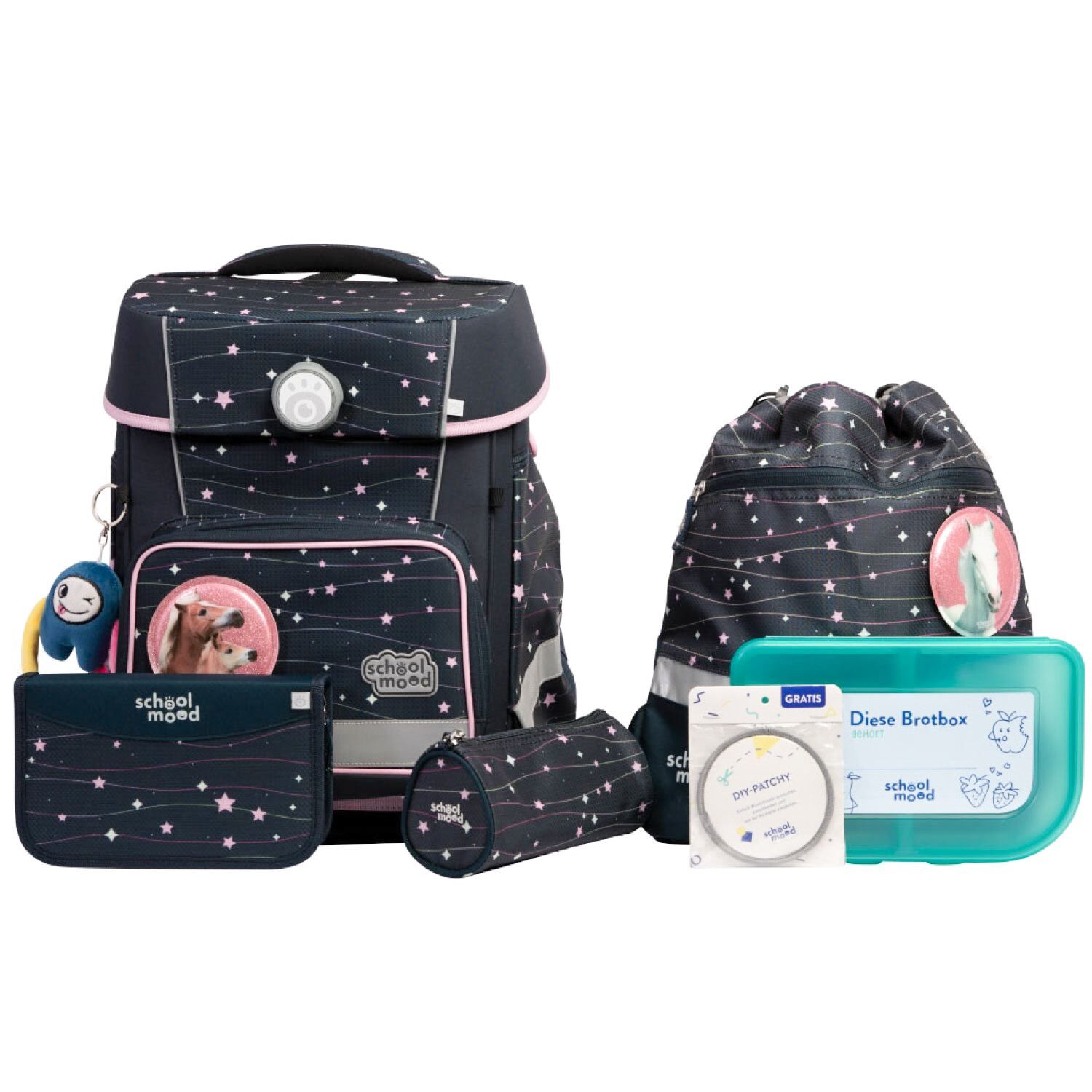 School Mood Champion Maxx Pro Ella (Pony), 7-tlg. Schulranzenset