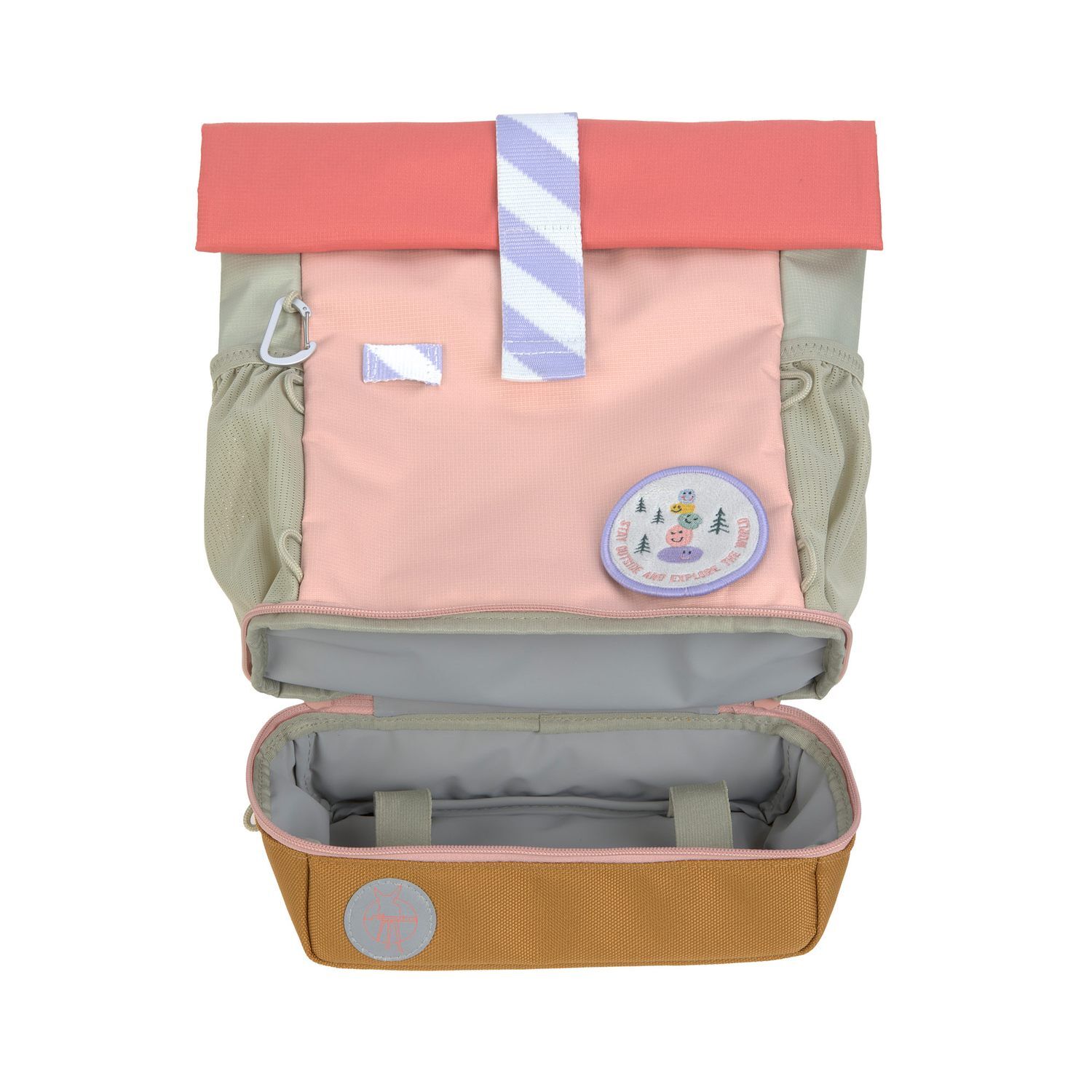 Lässig Kinderrucksack - Mini Rolltop Backpack Sunny Explorer, Rosa Pink