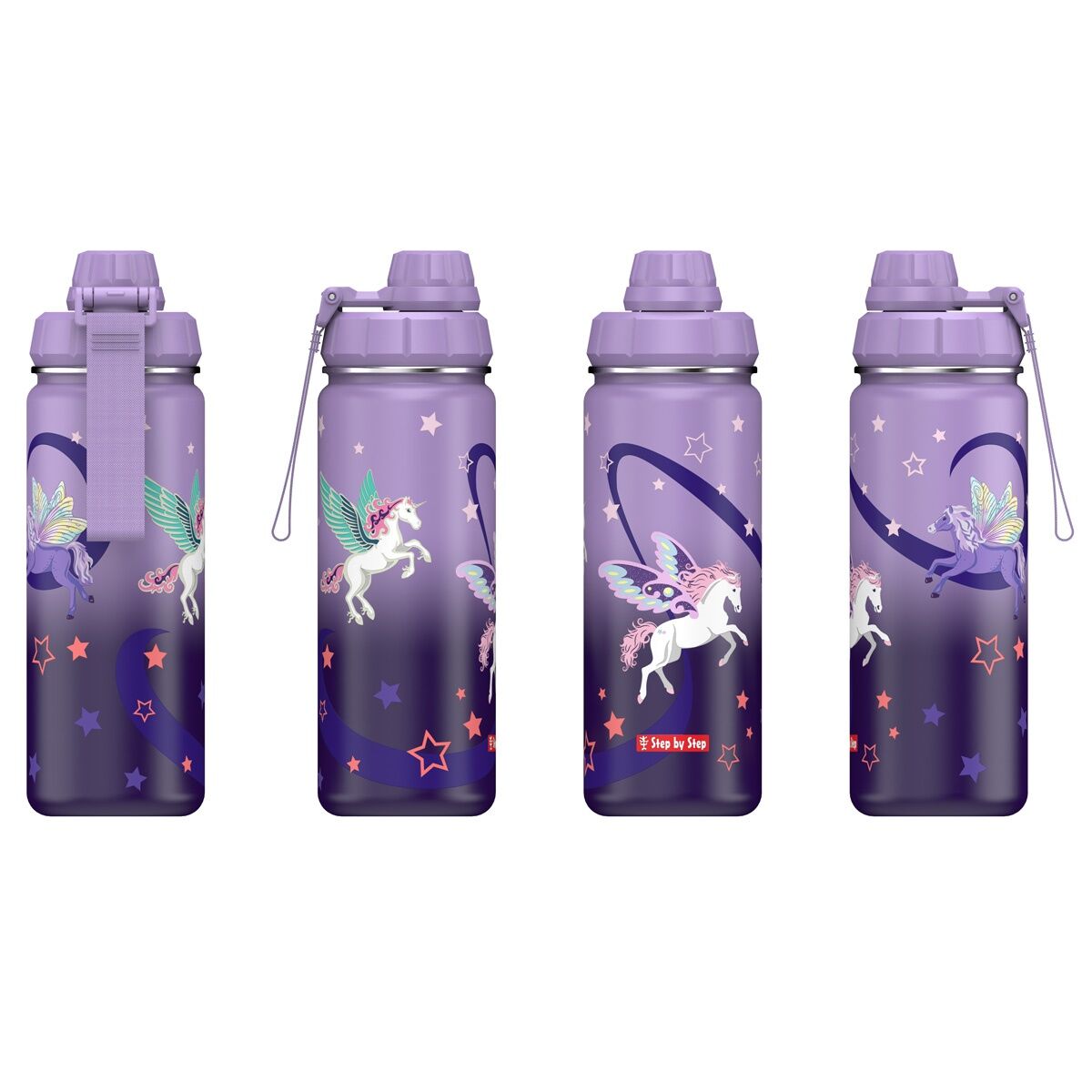 Step by Step Isolierte Edelstahl-Trinkflasche "Dreamy Pegasus"