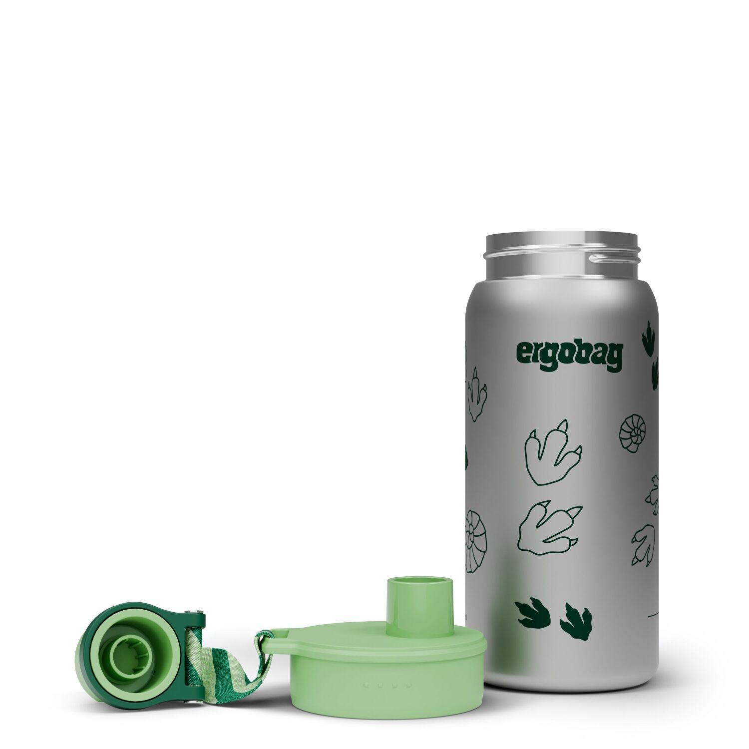 ergobag Edelstahl Trinkflasche Dschungel