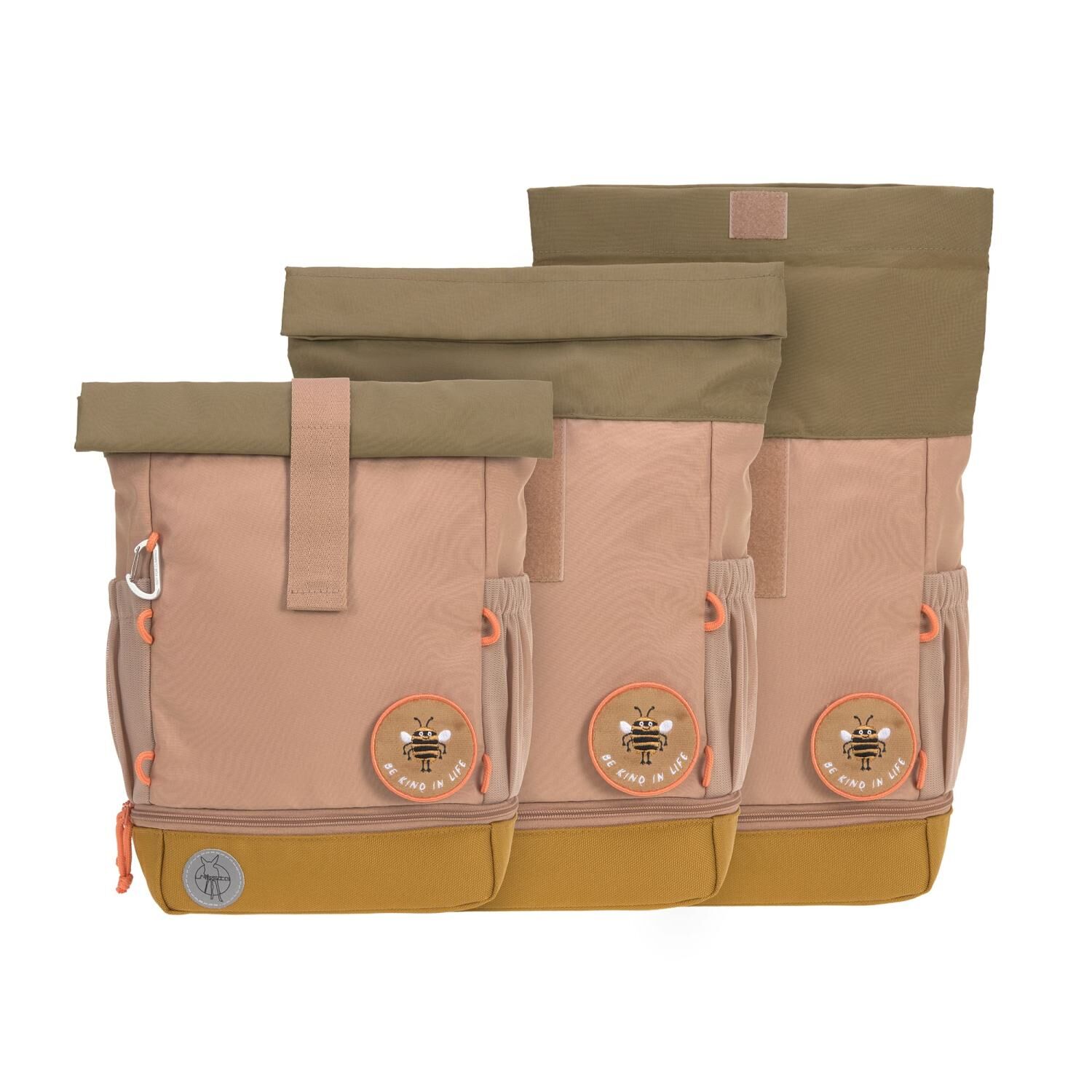 Lässig Kindergartenrucksack Rolltop - Nature, Nature hazelnut