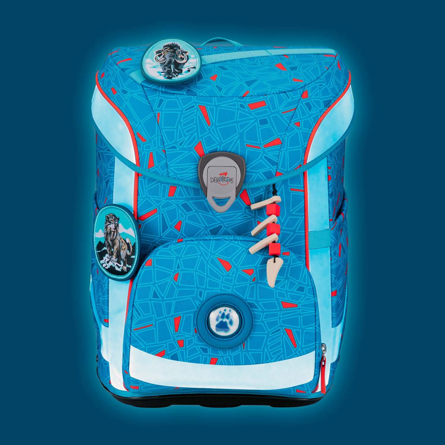 DerDieDas ErgoFlex Easy Superflash Blue Ice Schulranzenset 5-teilig