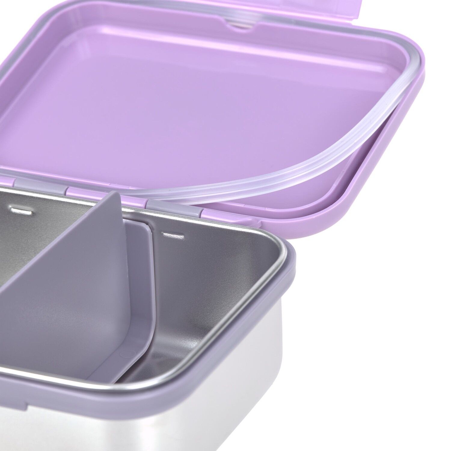 Lässig Brotdose Kinder - Edelstahl Lunchbox Little Gang Heart, lilac