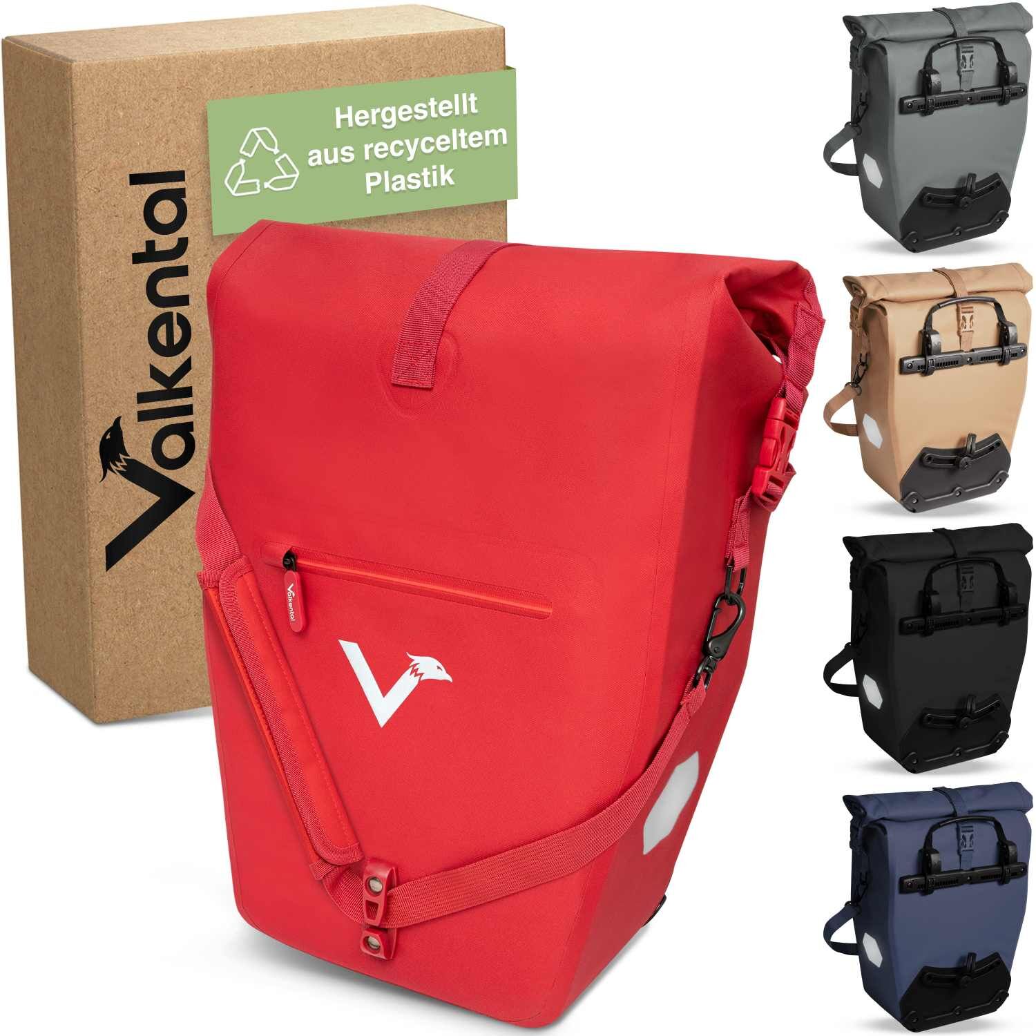 Valkental ValkOcean Fahrradtasche - Koralle (Rot)