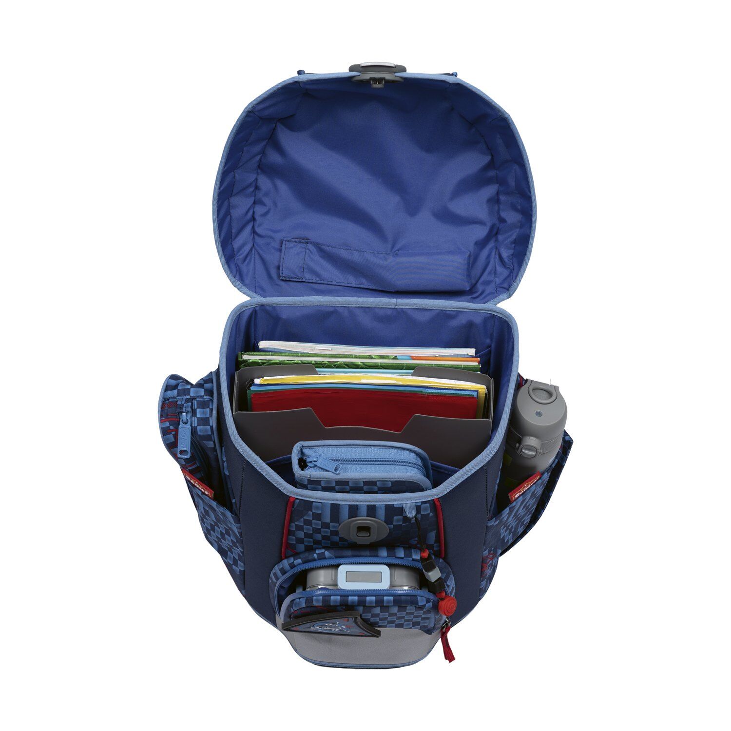 Scout Micro Schulranzen-Set 4 teilig Safety Light Space Explorer