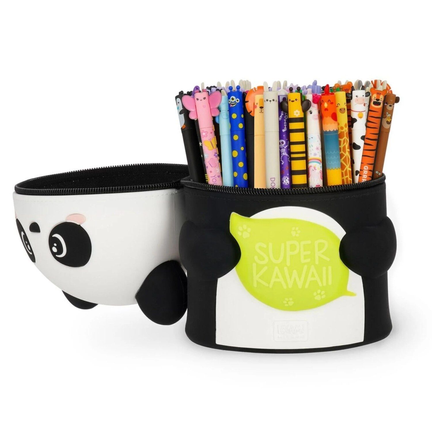 Legami 2-IN-1 Silikon Federmäppchen - SUPER KAWAII - PANDA