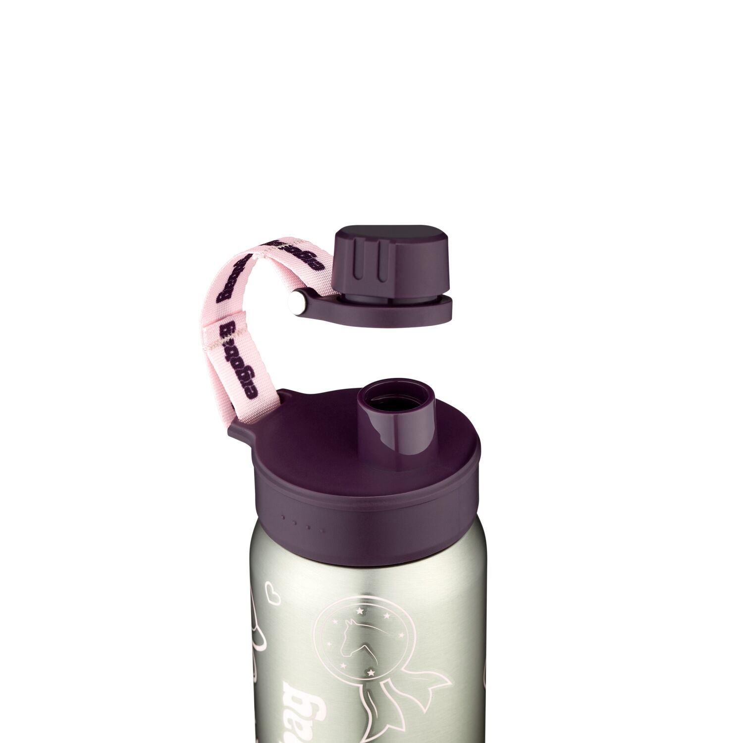 ergobag Edelstahl Trinkflasche Lila