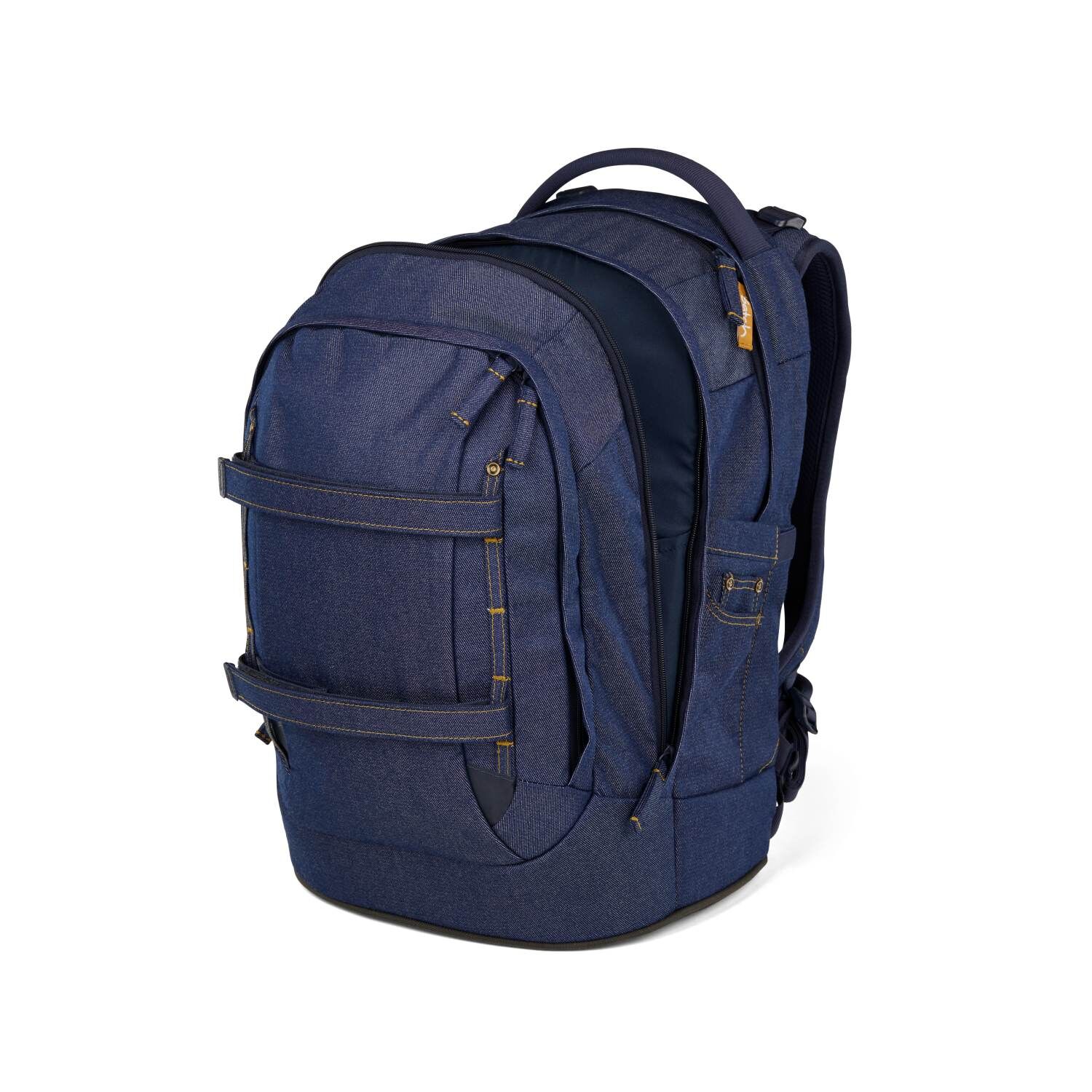 Satch pack Schulrucksack Set Denim Blue
