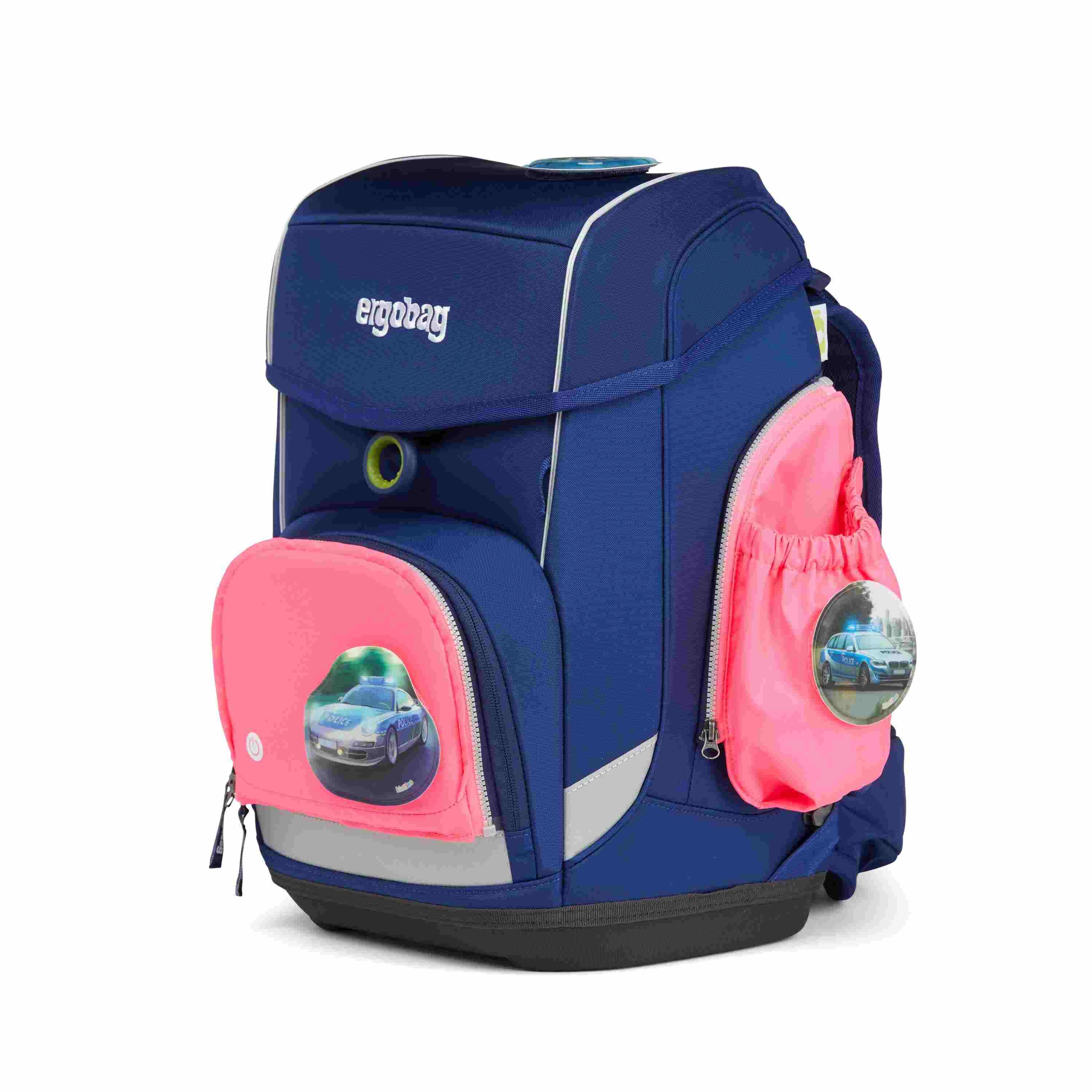 ergobag Fluo LED Seitentaschen Zip-Set Pink